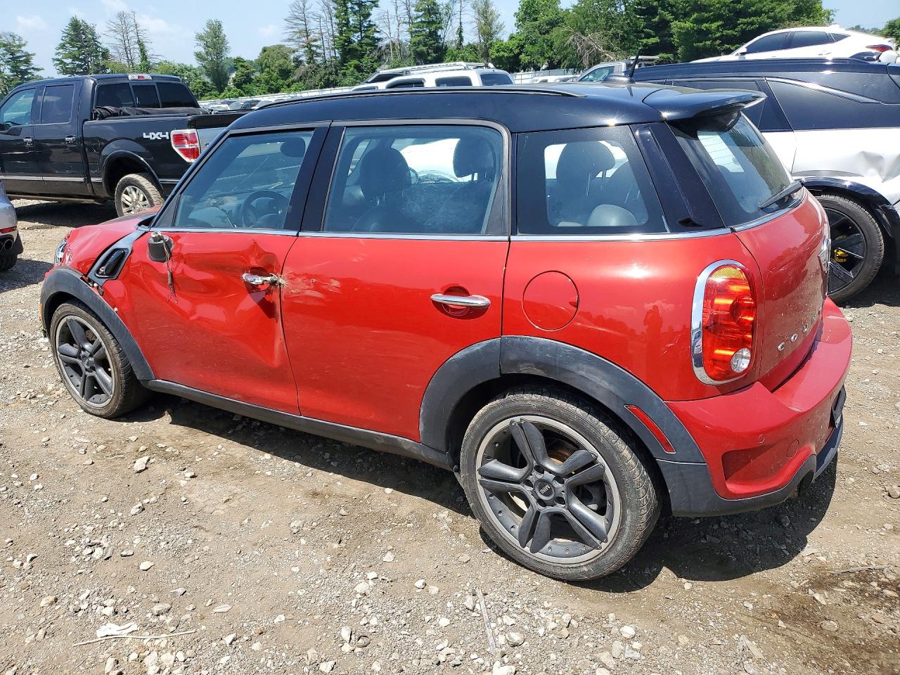2014 Mini Cooper S Countryman Red vin: WMWZC3C56EWT00828
