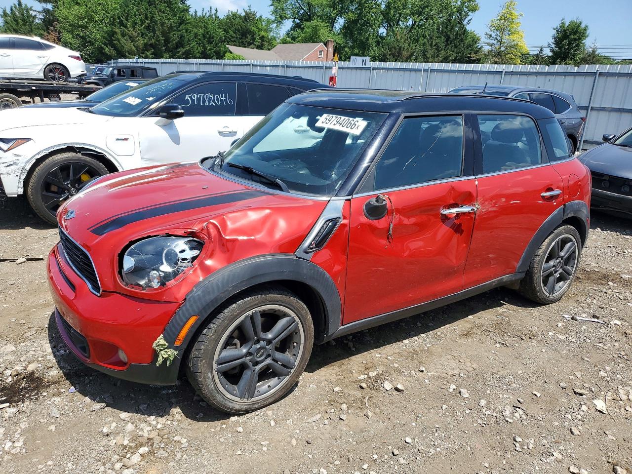 2014 Mini Cooper S Countryman Red vin: WMWZC3C56EWT00828