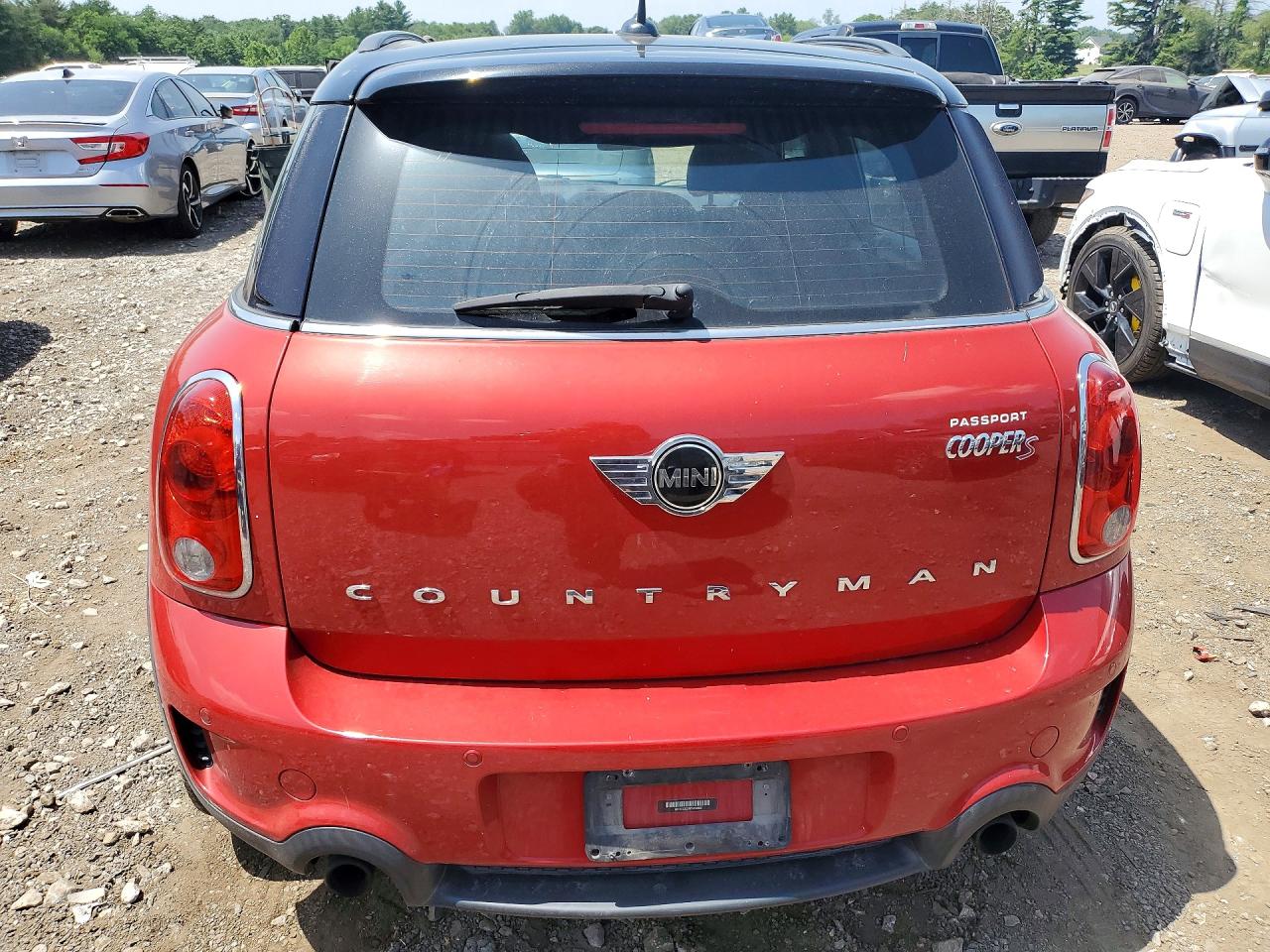 2014 Mini Cooper S Countryman Red vin: WMWZC3C56EWT00828