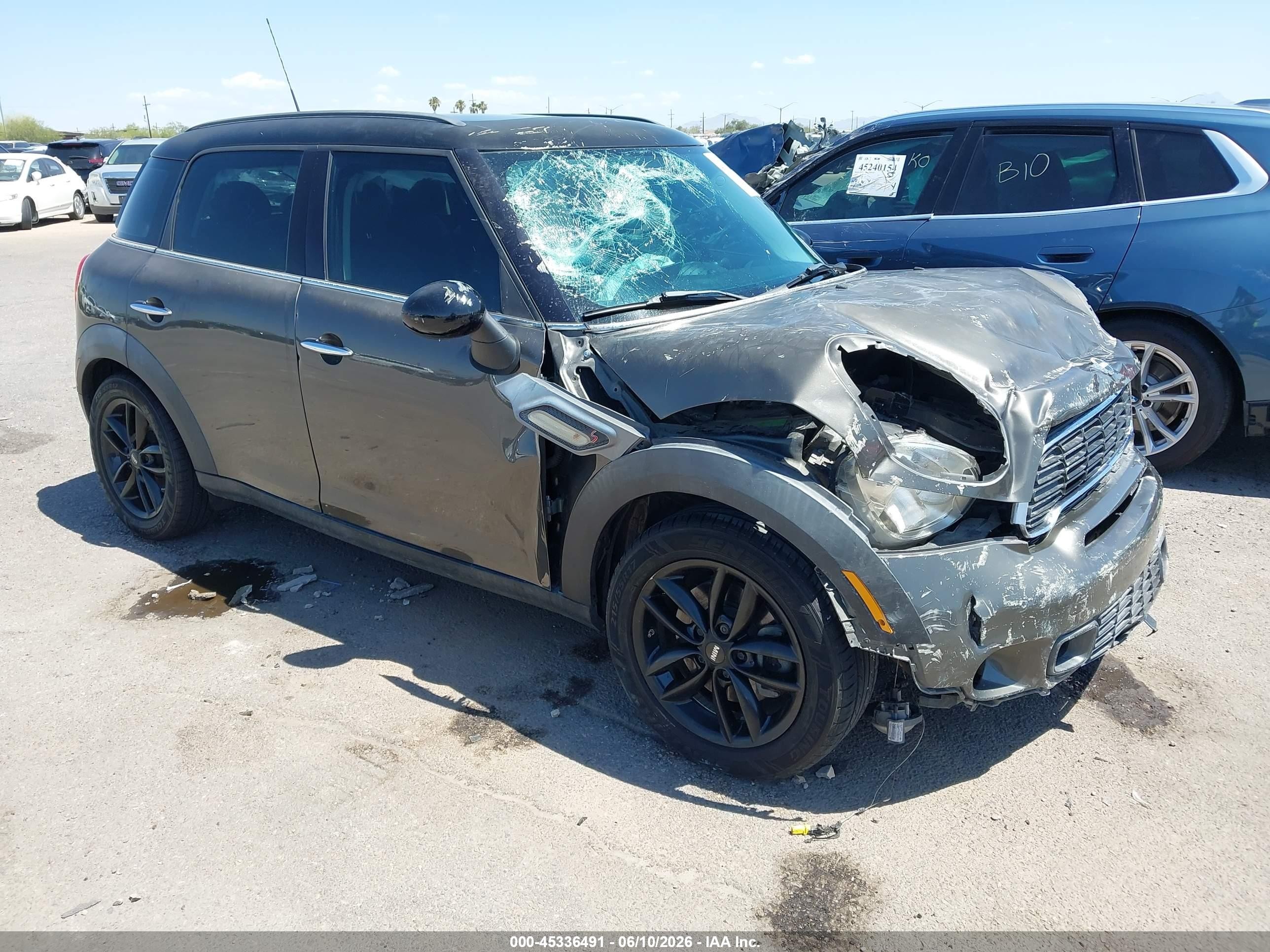 2012 Mini Cooper S Countryman   Gray vin: WMWZC3C57CWL84140