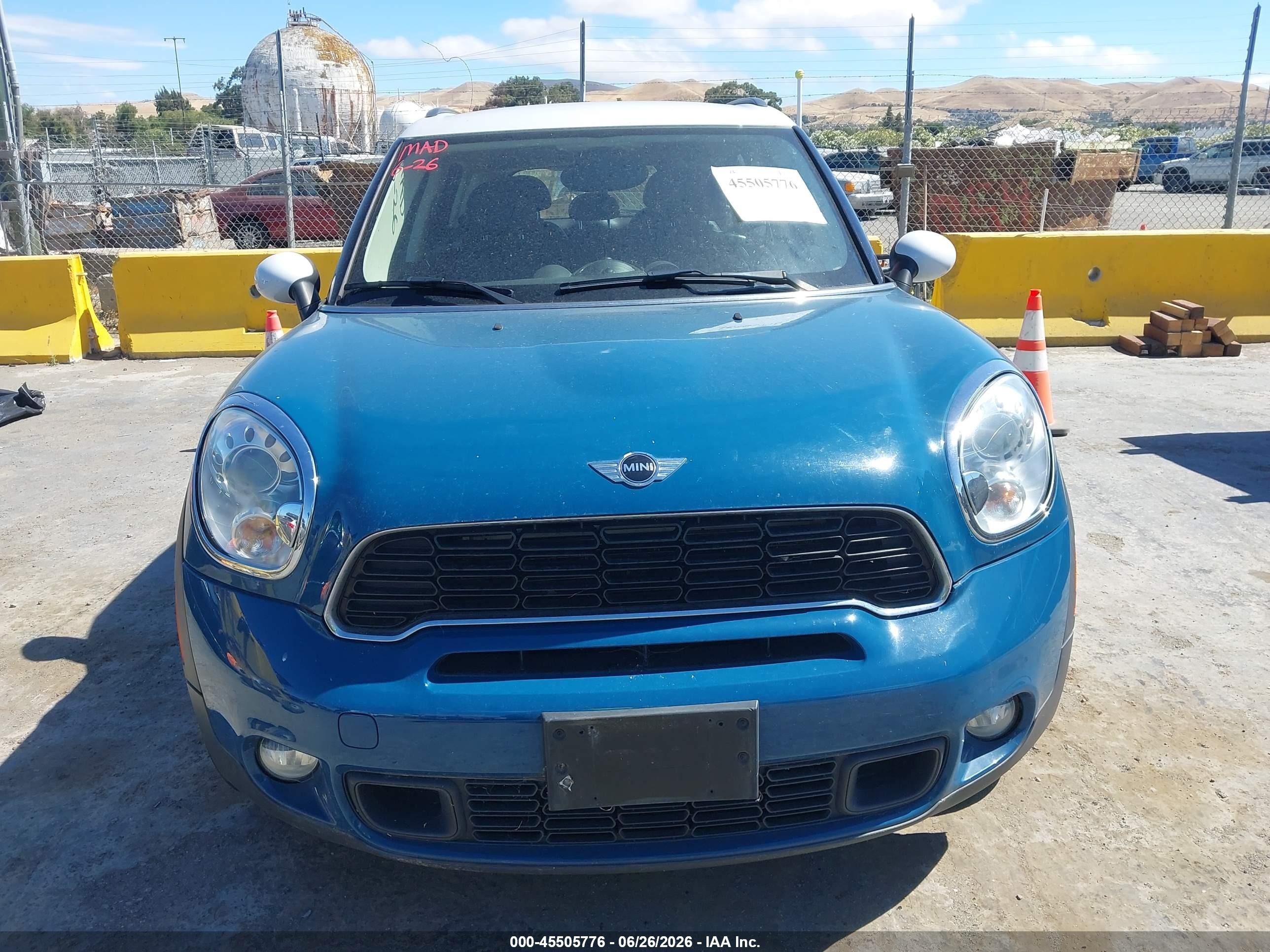 2012 Mini Cooper S Countryman   Blue vin: WMWZC3C57CWL85403