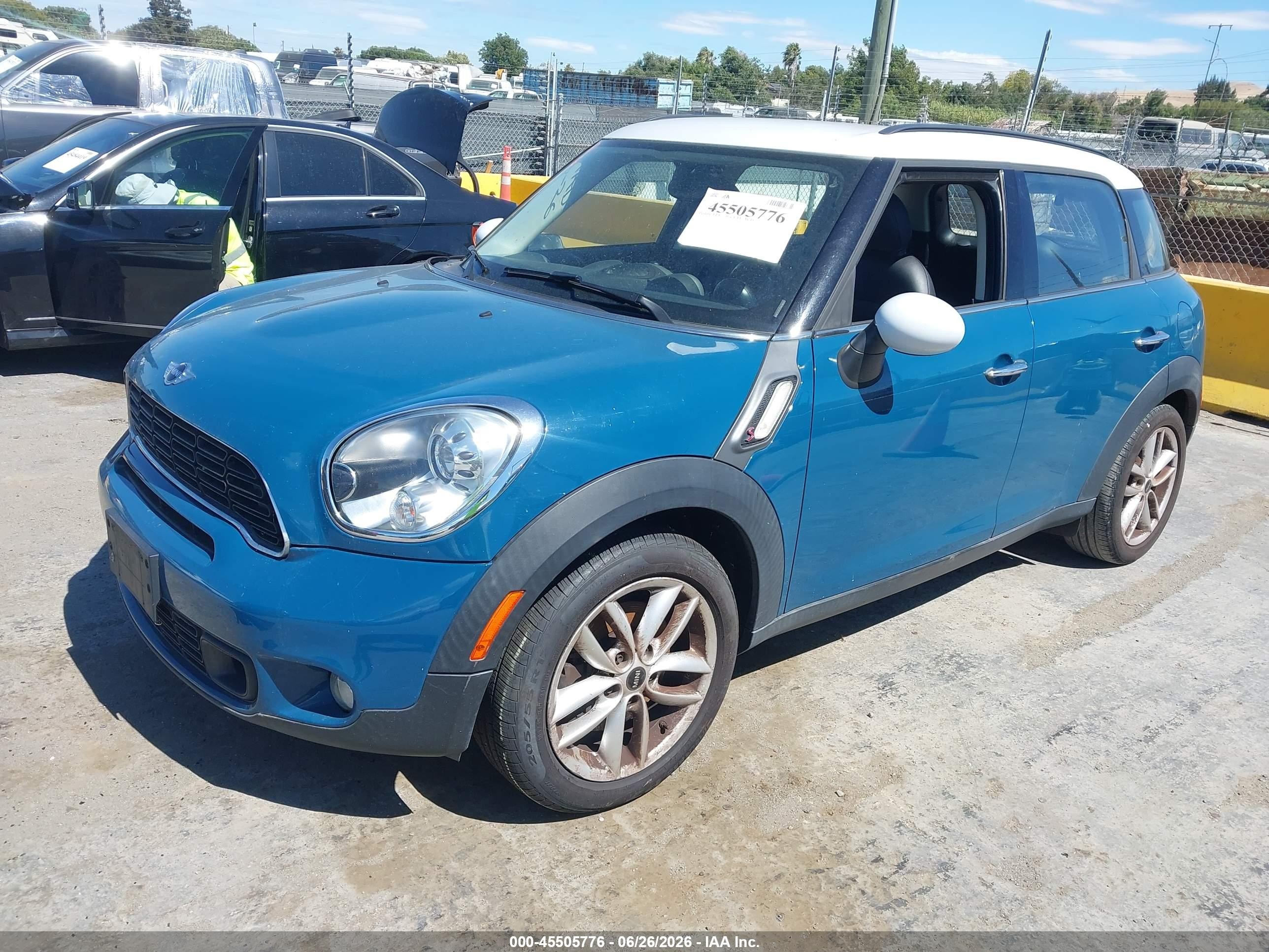 2012 Mini Cooper S Countryman   Blue vin: WMWZC3C57CWL85403