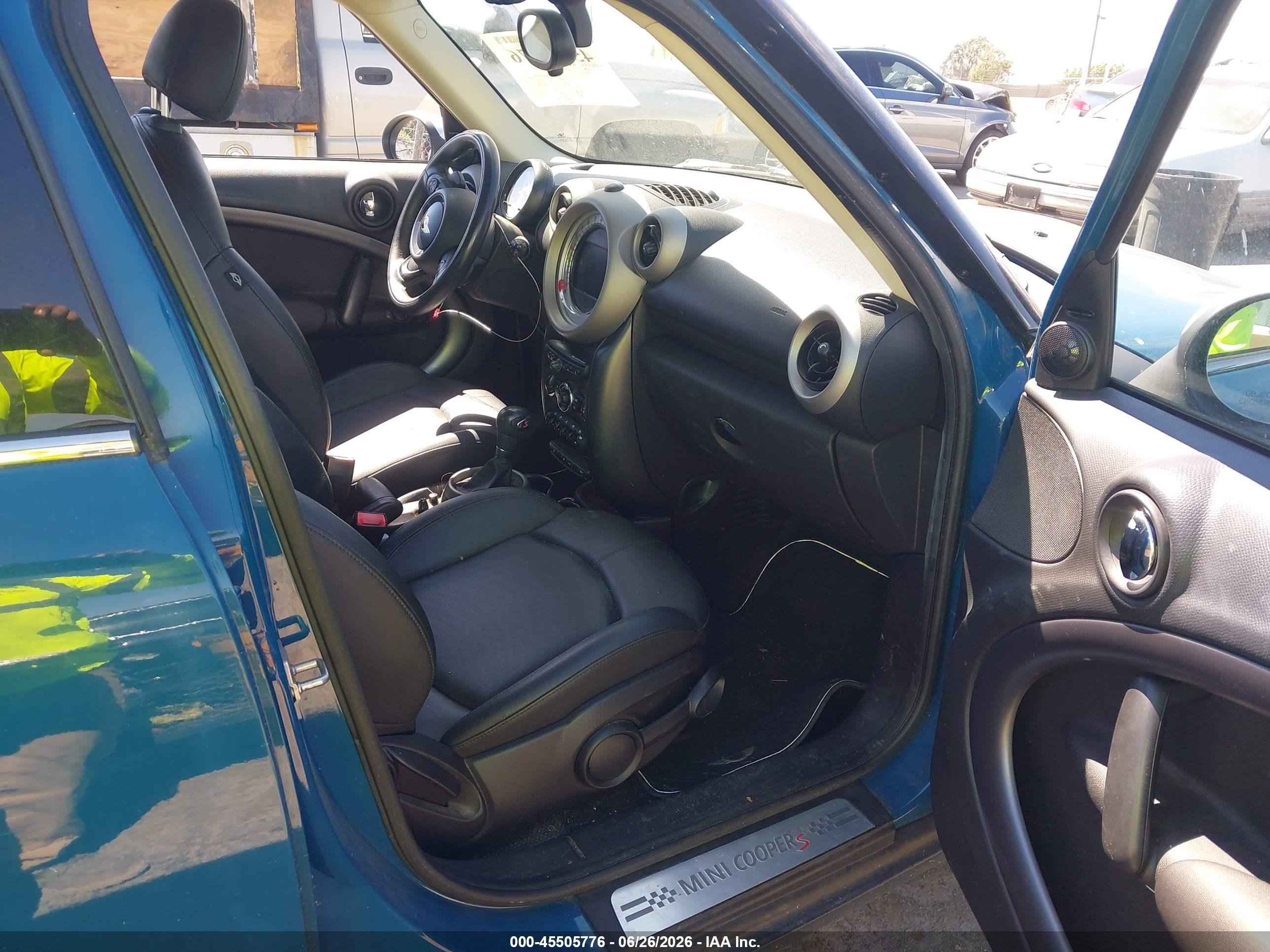 2012 Mini Cooper S Countryman   Blue vin: WMWZC3C57CWL85403
