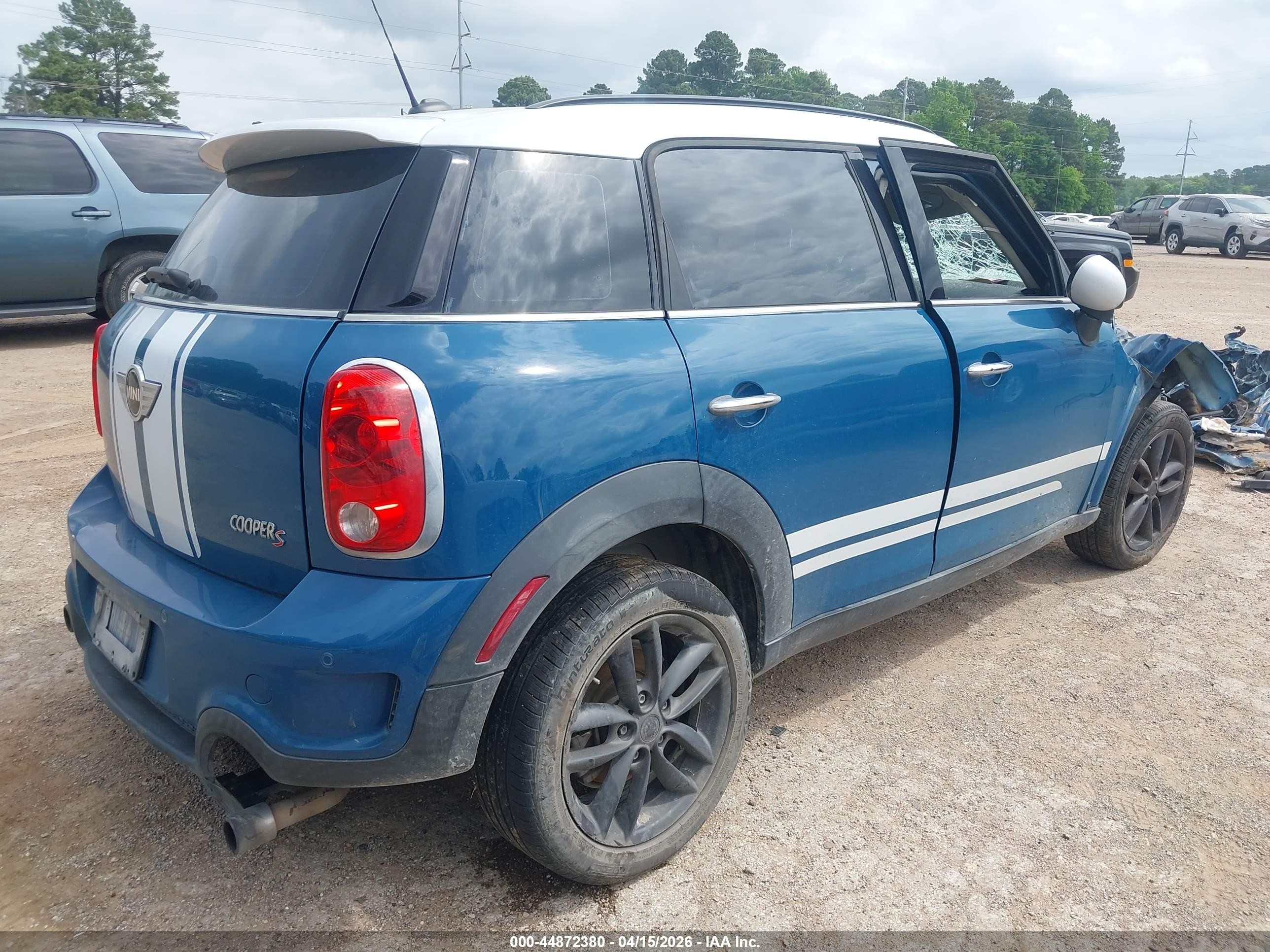2012 Mini Cooper S Countryman Light Blue vin: WMWZC3C57CWM26290
