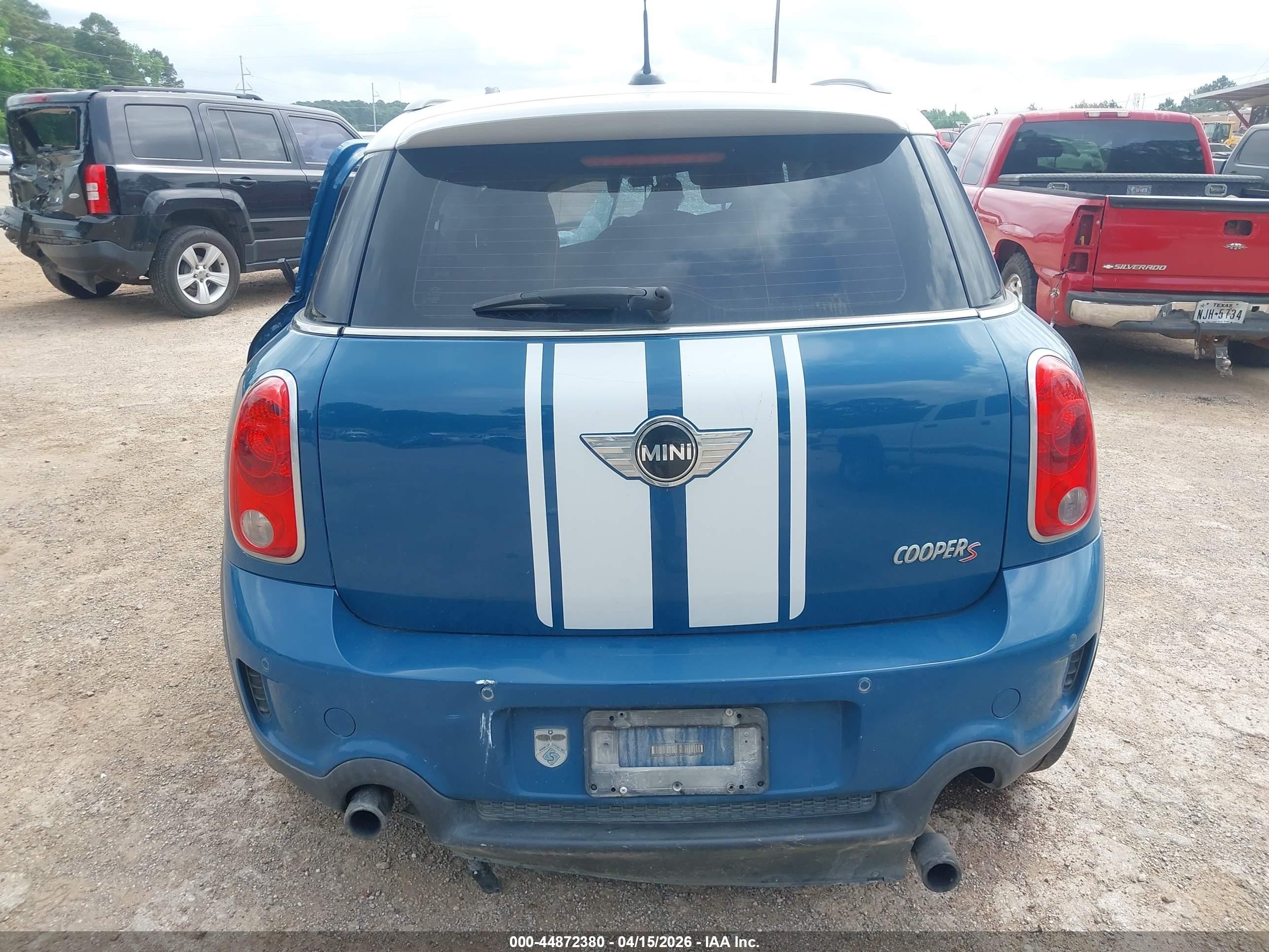 2012 Mini Cooper S Countryman Light Blue vin: WMWZC3C57CWM26290