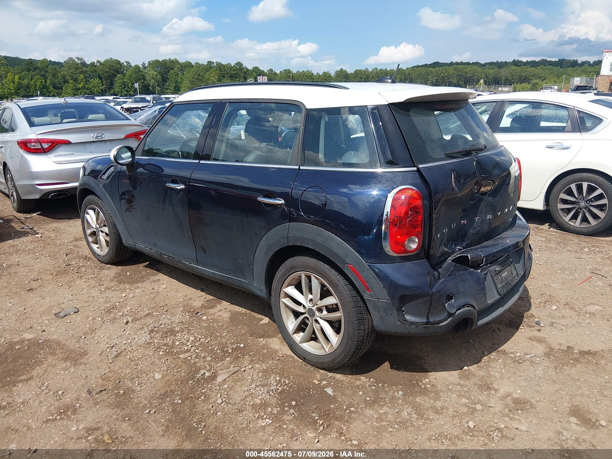 2013 Mini Countryman Cooper S Синий vin: WMWZC3C57DWP24923