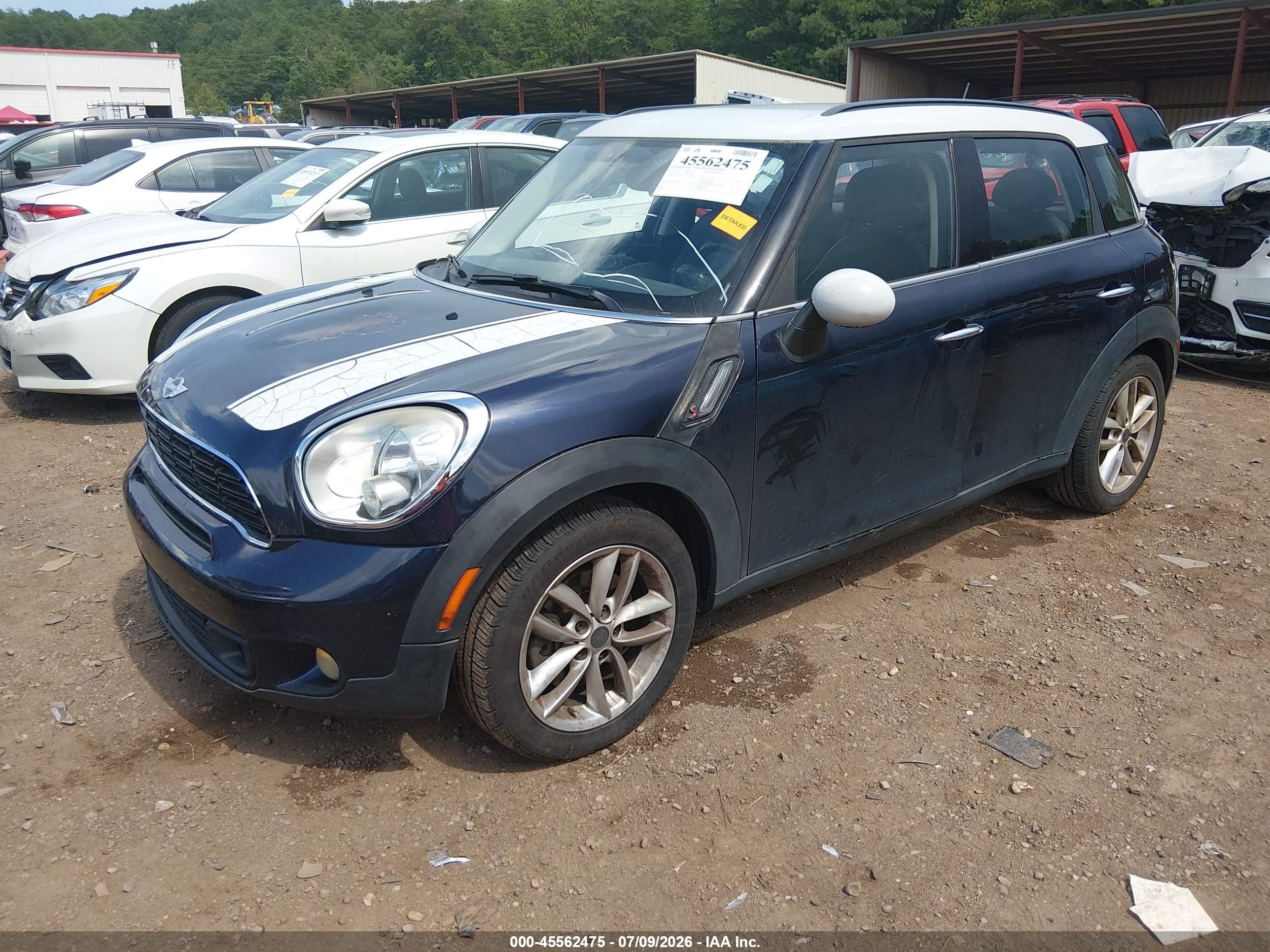 2013 Mini Countryman Cooper S Синий vin: WMWZC3C57DWP24923