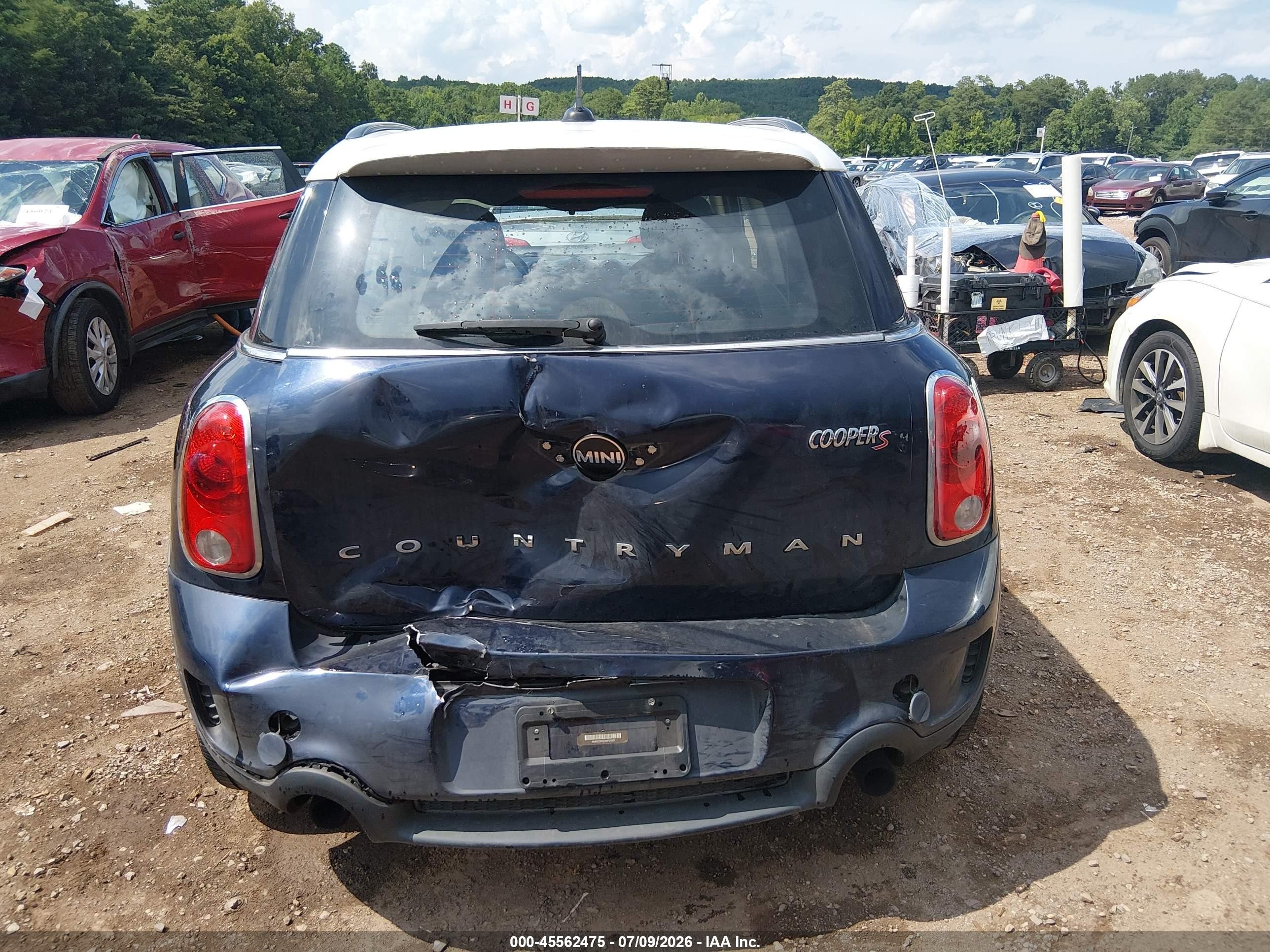 2013 Mini Countryman Cooper S Синий vin: WMWZC3C57DWP24923