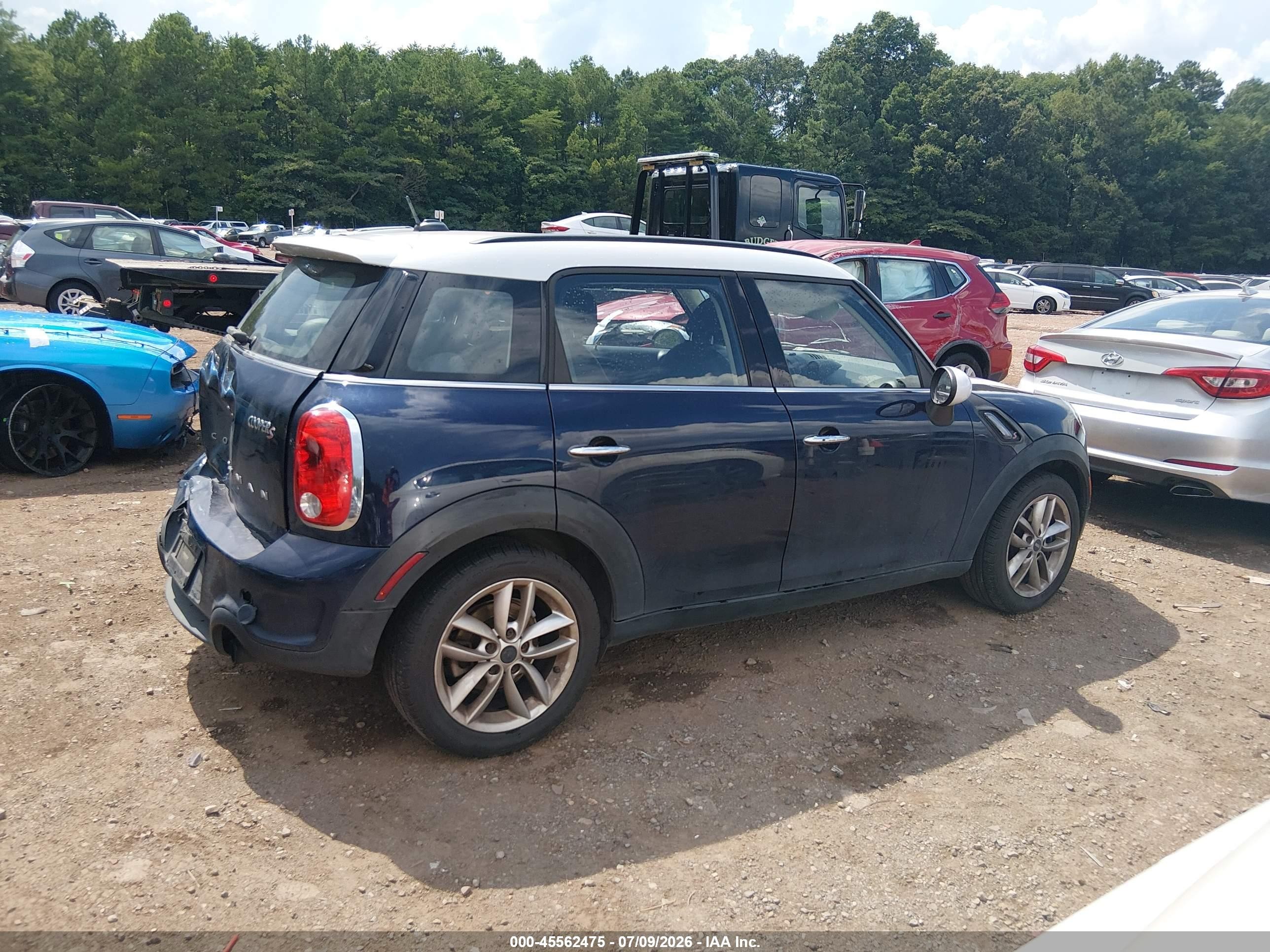 2013 Mini Countryman Cooper S Синий vin: WMWZC3C57DWP24923