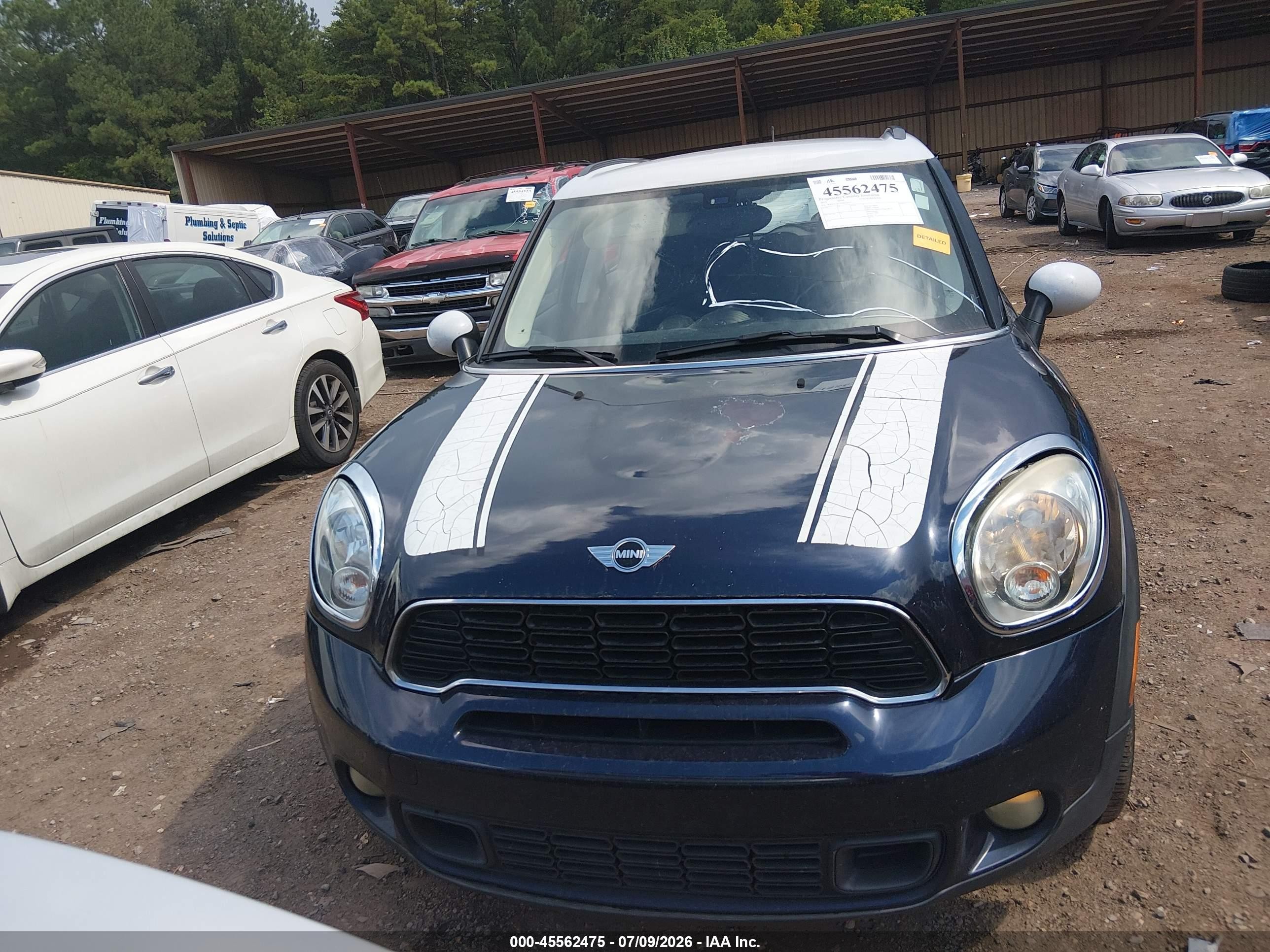 2013 Mini Countryman Cooper S Синий vin: WMWZC3C57DWP24923