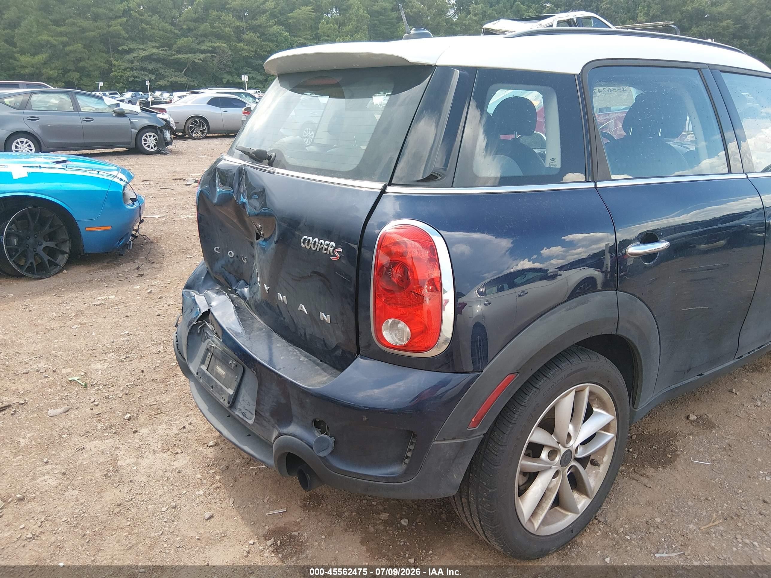 2013 Mini Countryman Cooper S Синий vin: WMWZC3C57DWP24923