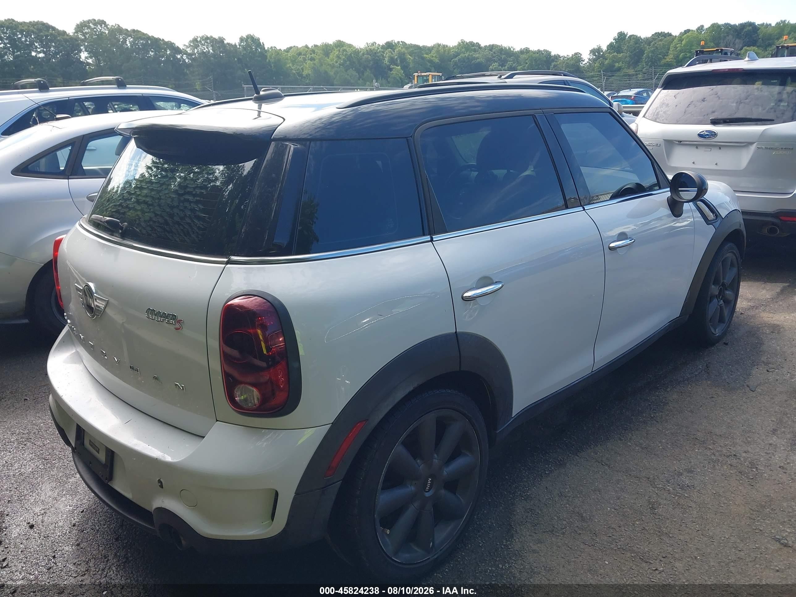 2014 Mini Countryman Cooper S White vin: WMWZC3C57EWP27029