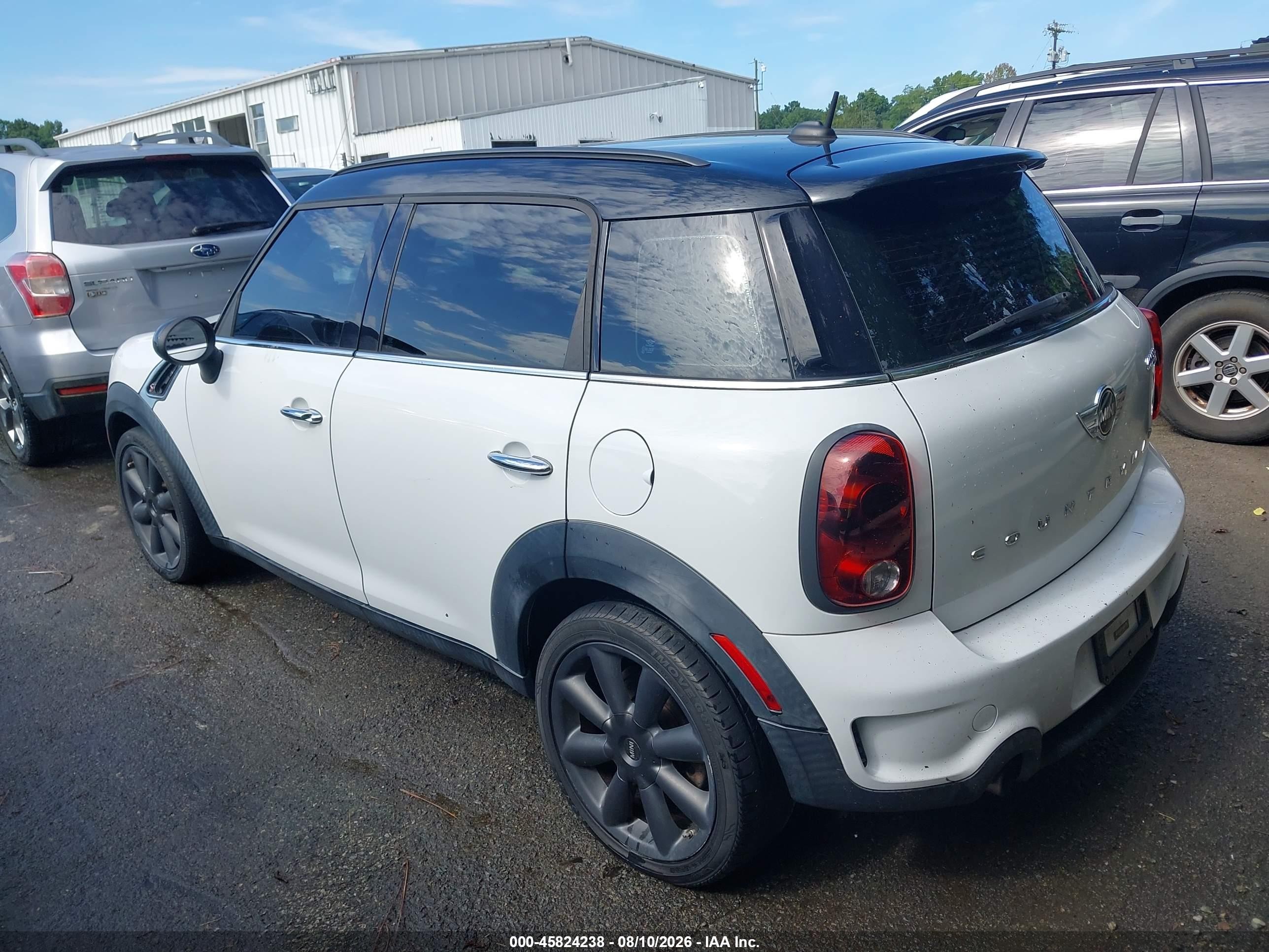 2014 Mini Countryman Cooper S White vin: WMWZC3C57EWP27029