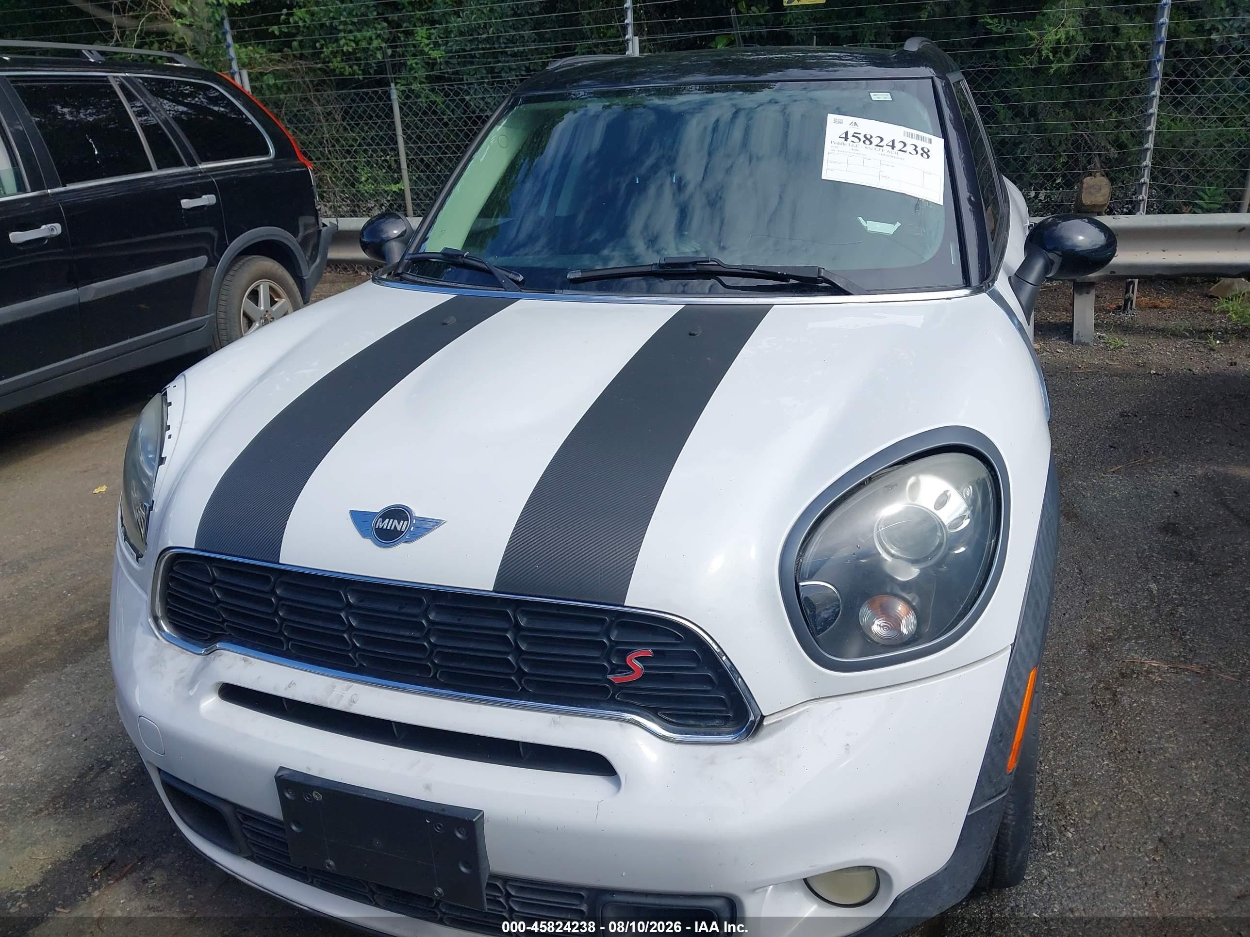 2014 Mini Countryman Cooper S White vin: WMWZC3C57EWP27029