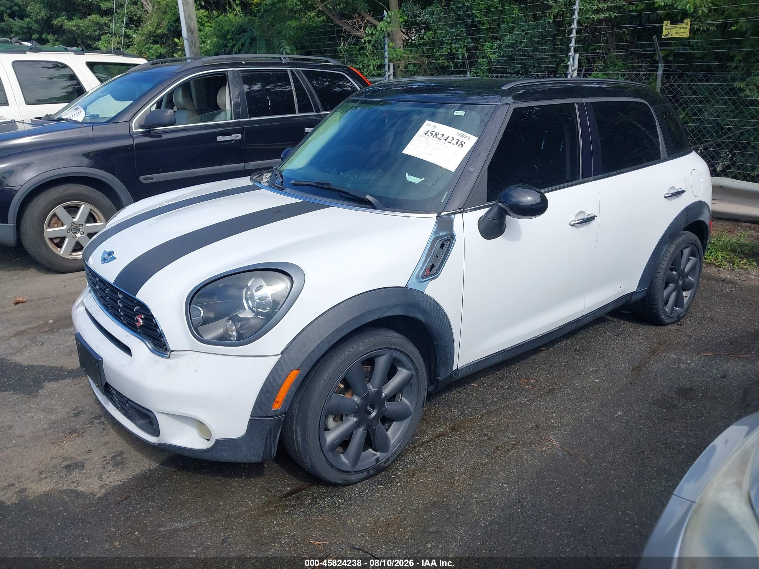 2014 Mini Countryman Cooper S White vin: WMWZC3C57EWP27029
