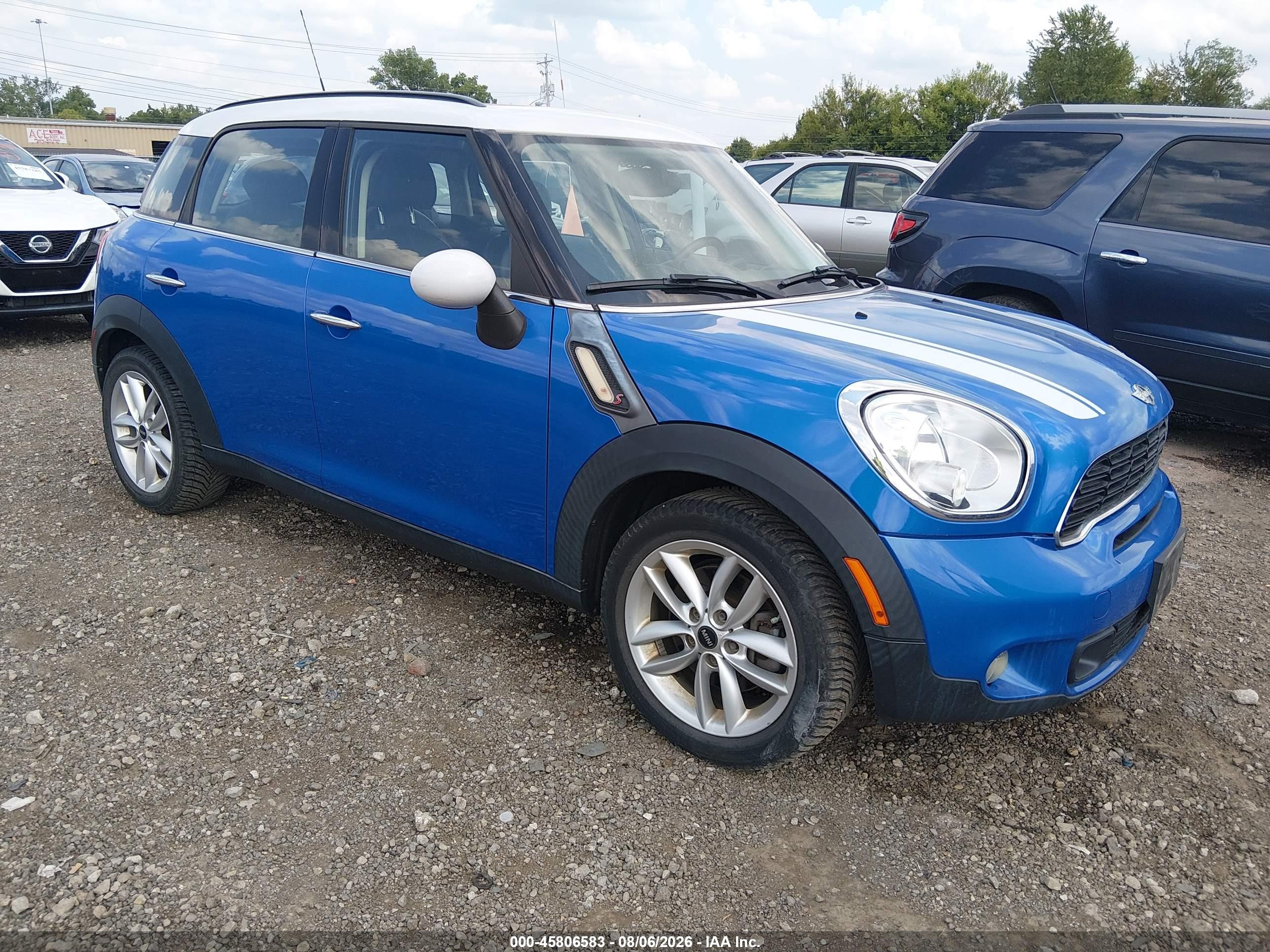 2014 Mini Countryman Cooper S Blue vin: WMWZC3C57EWP27421