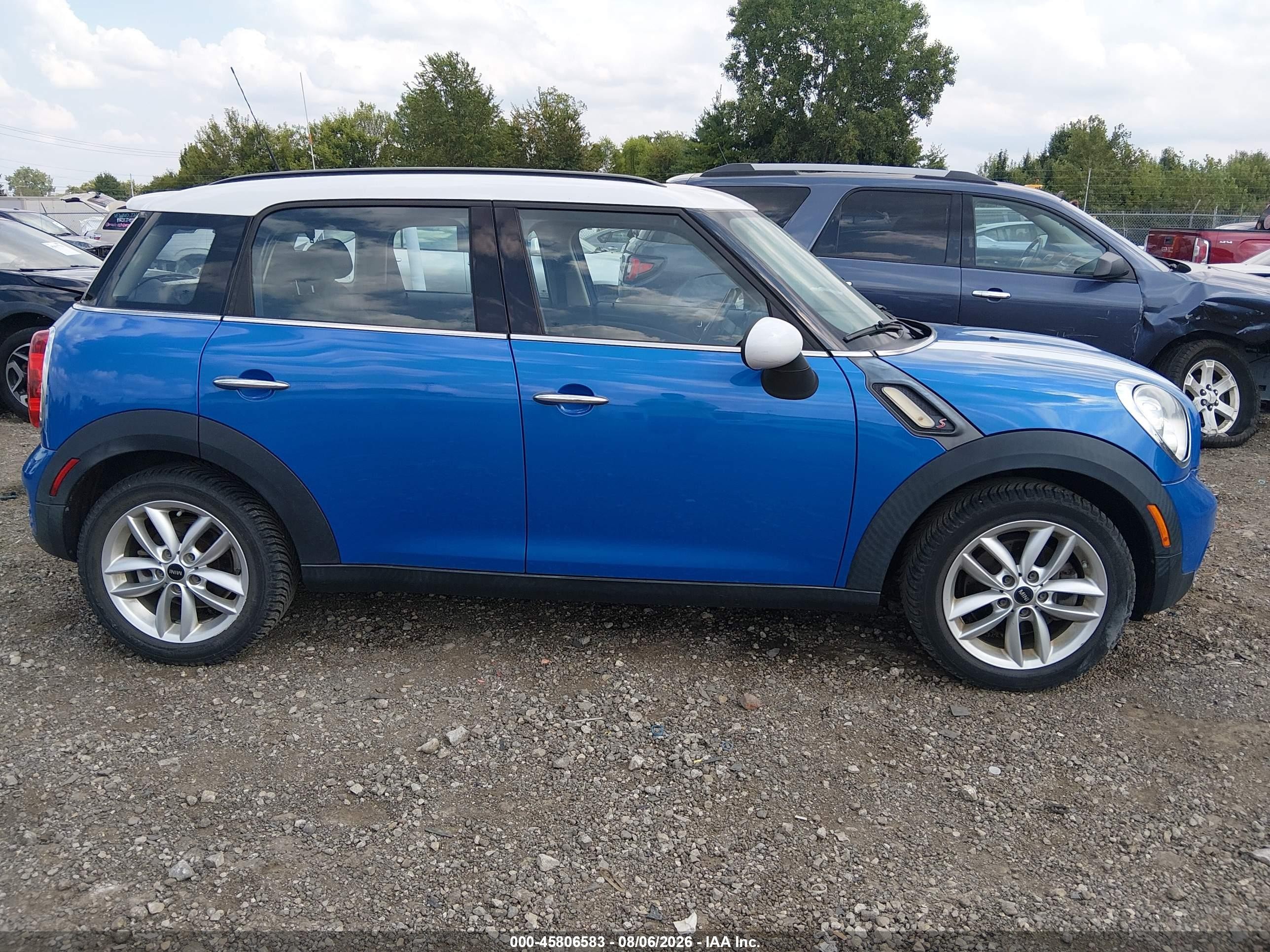 2014 Mini Countryman Cooper S Blue vin: WMWZC3C57EWP27421