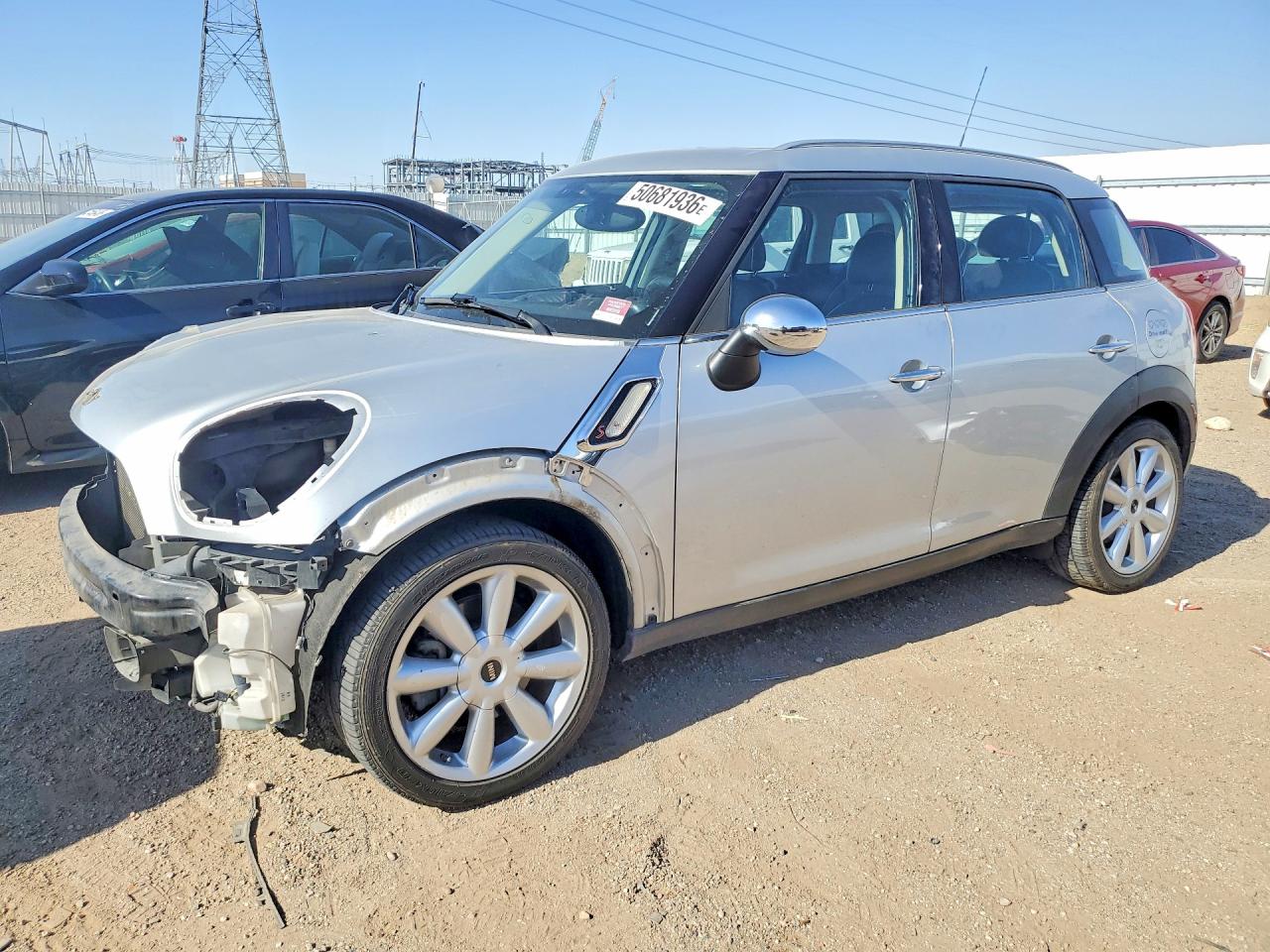 2014 Mini Cooper S Countryman Silver vin: WMWZC3C57EWP28570