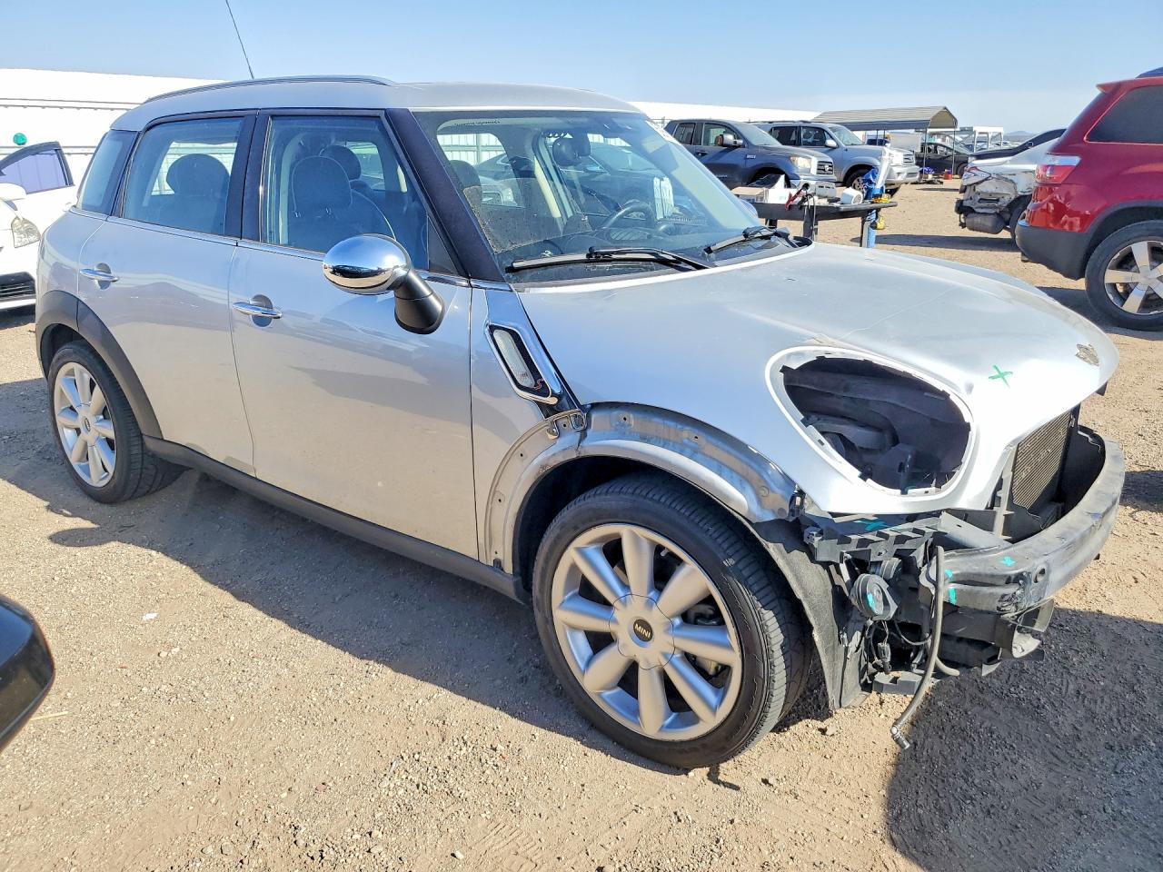 2014 Mini Cooper S Countryman Silver vin: WMWZC3C57EWP28570