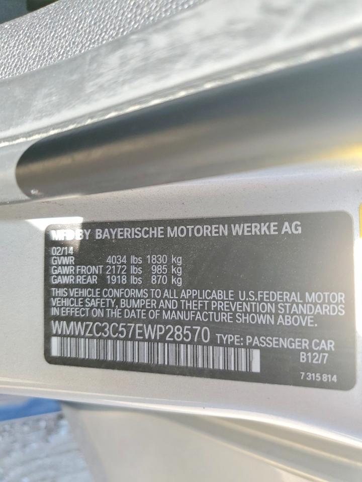 2014 Mini Cooper S Countryman Silver vin: WMWZC3C57EWP28570