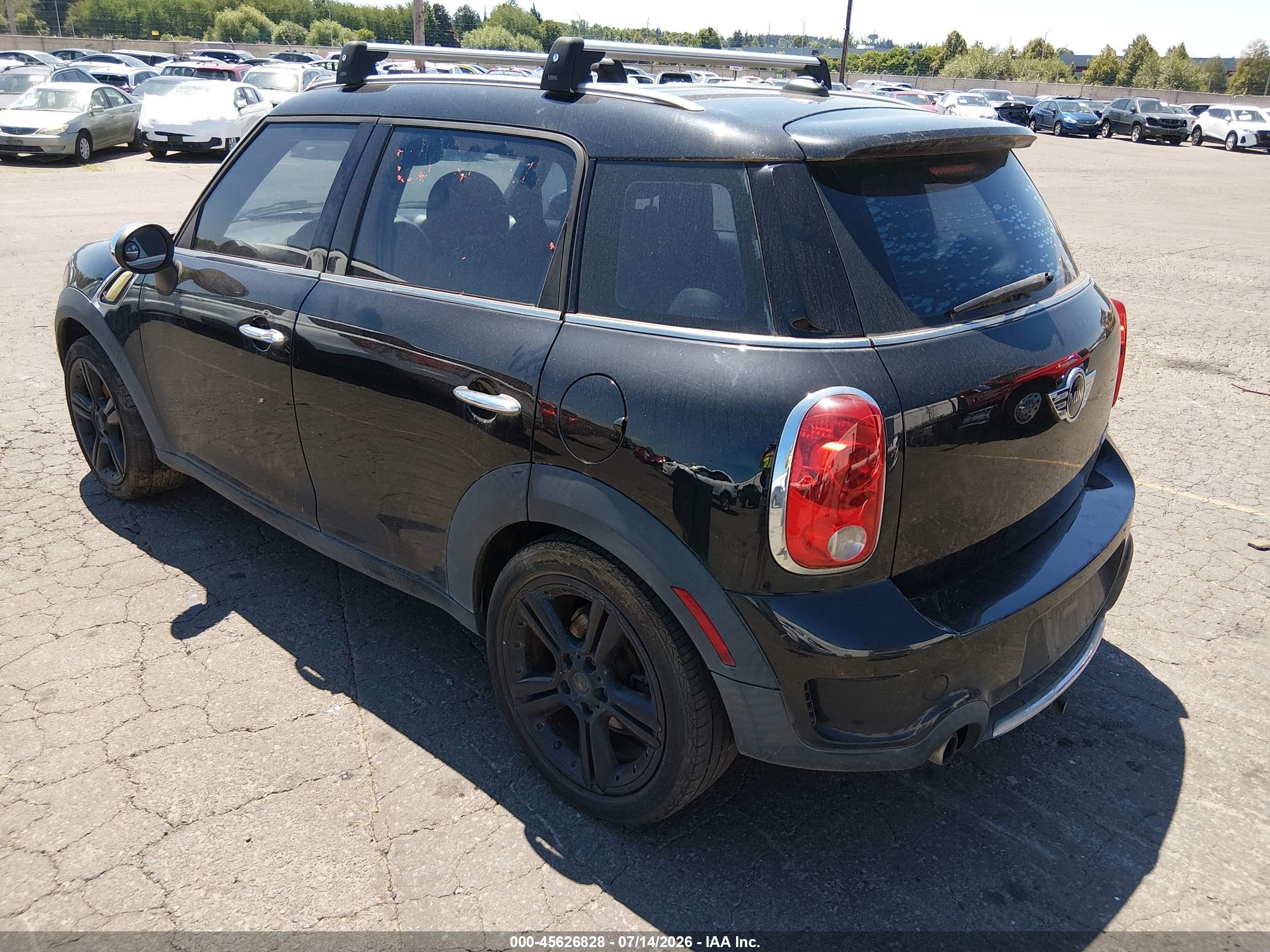 2011 Mini Cooper S Countryman   Black vin: WMWZC3C58BWM25941