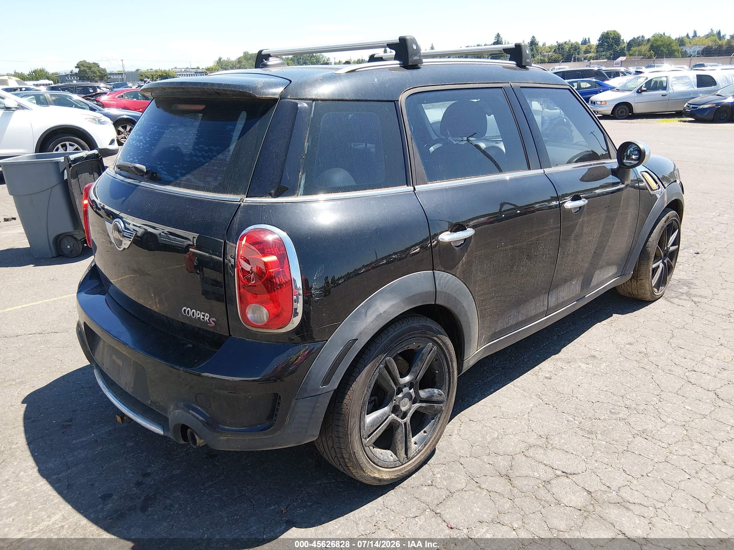 2011 Mini Cooper S Countryman   Black vin: WMWZC3C58BWM25941