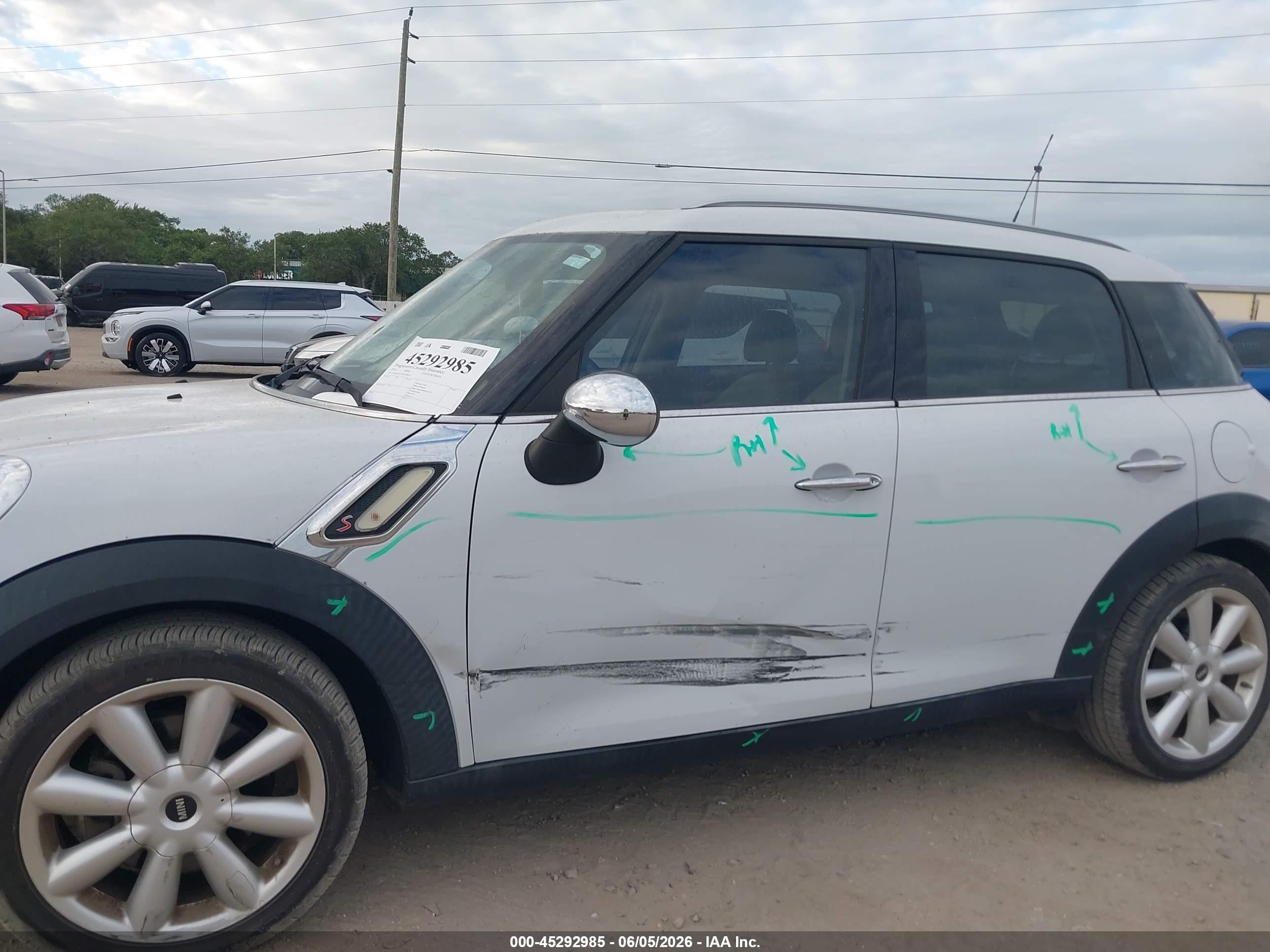 2014 Mini Countryman Cooper S Белый vin: WMWZC3C58EWT00555