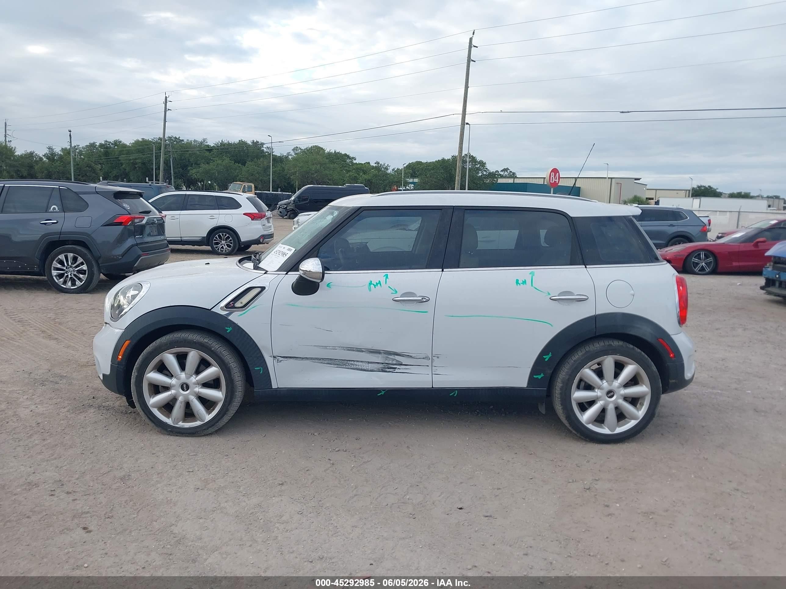 2014 Mini Countryman Cooper S Белый vin: WMWZC3C58EWT00555