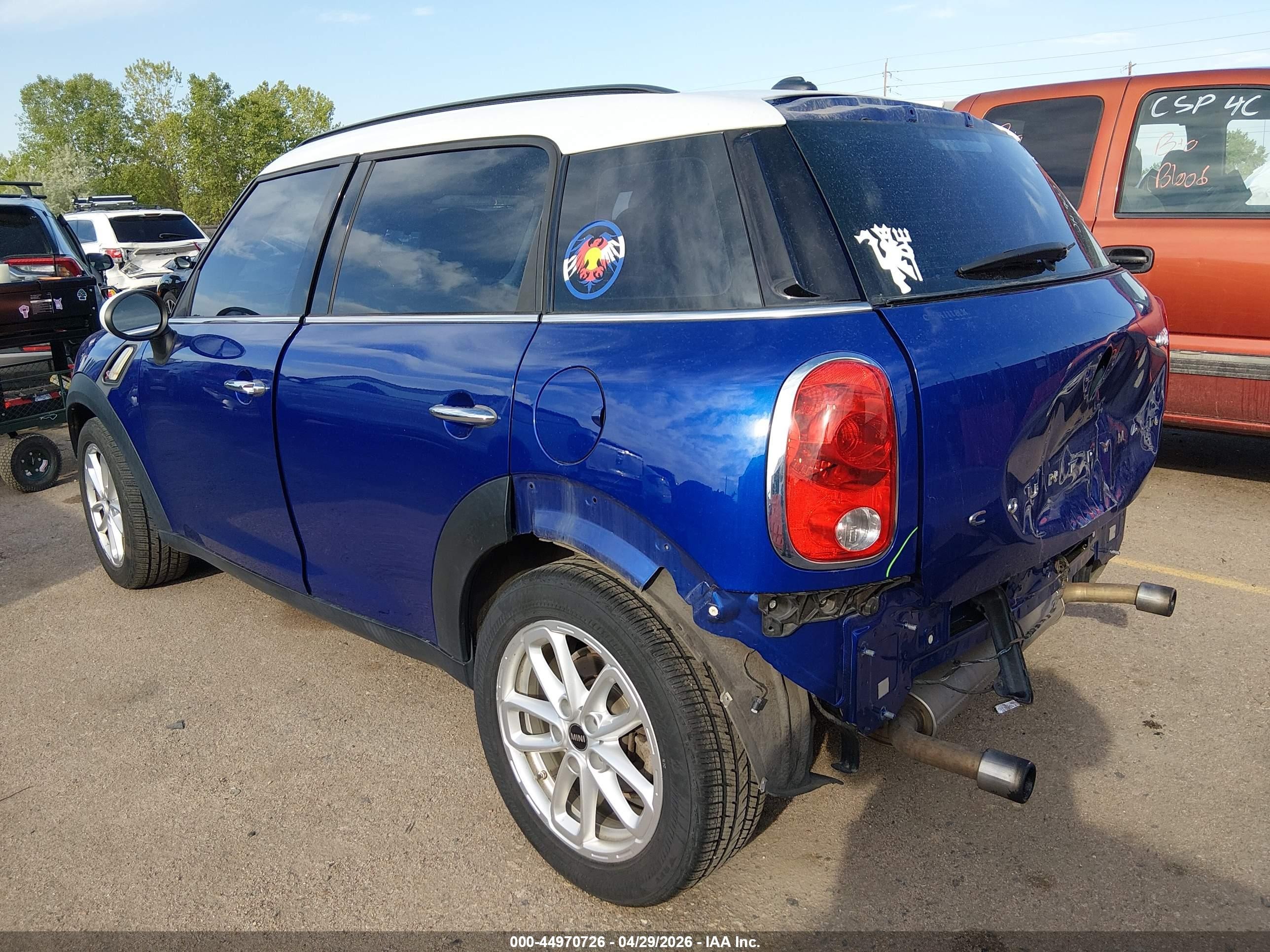 2015 Mini Countryman Cooper S Blue vin: WMWZC3C58FWT02534