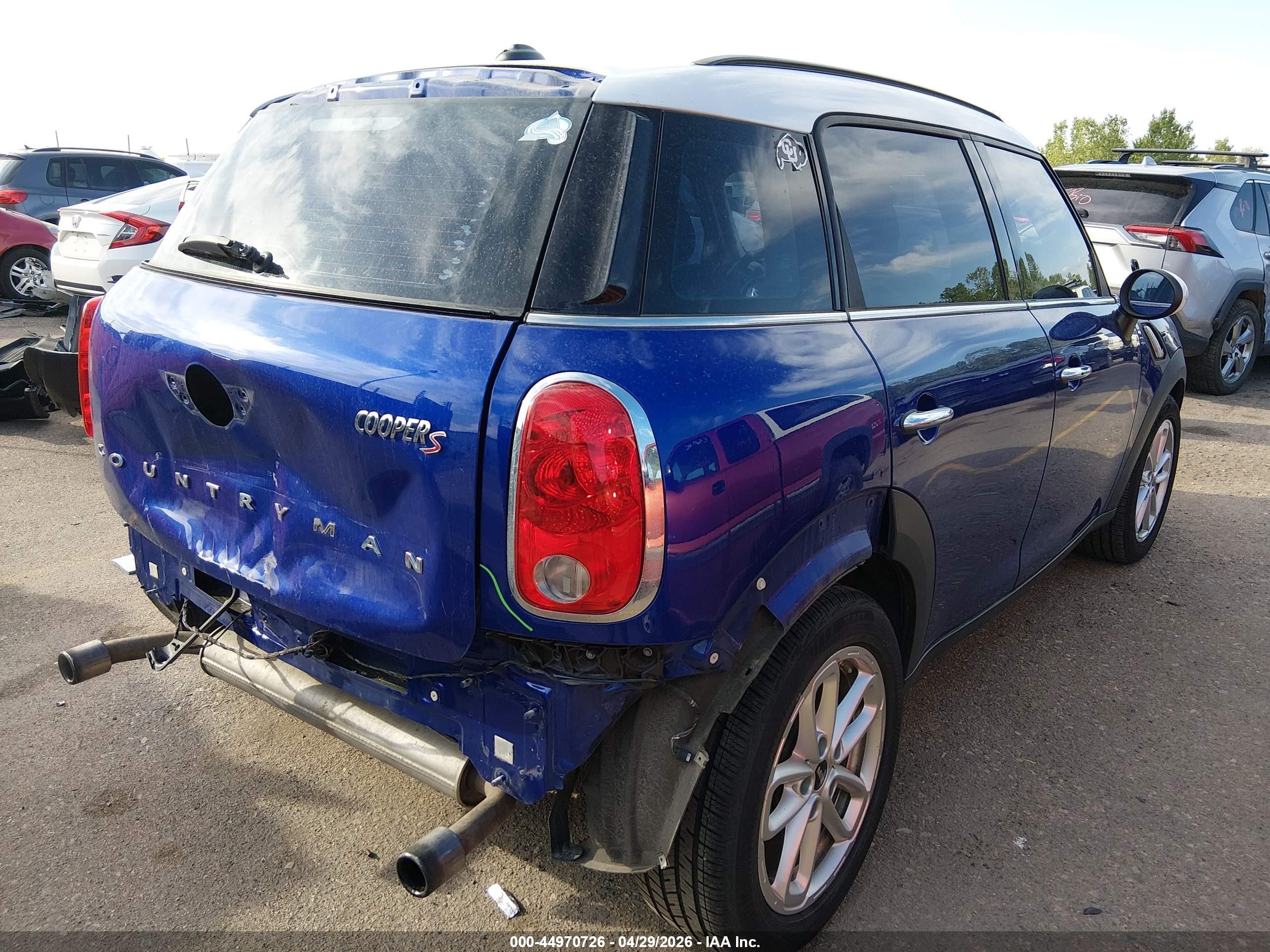 2015 Mini Countryman Cooper S Blue vin: WMWZC3C58FWT02534