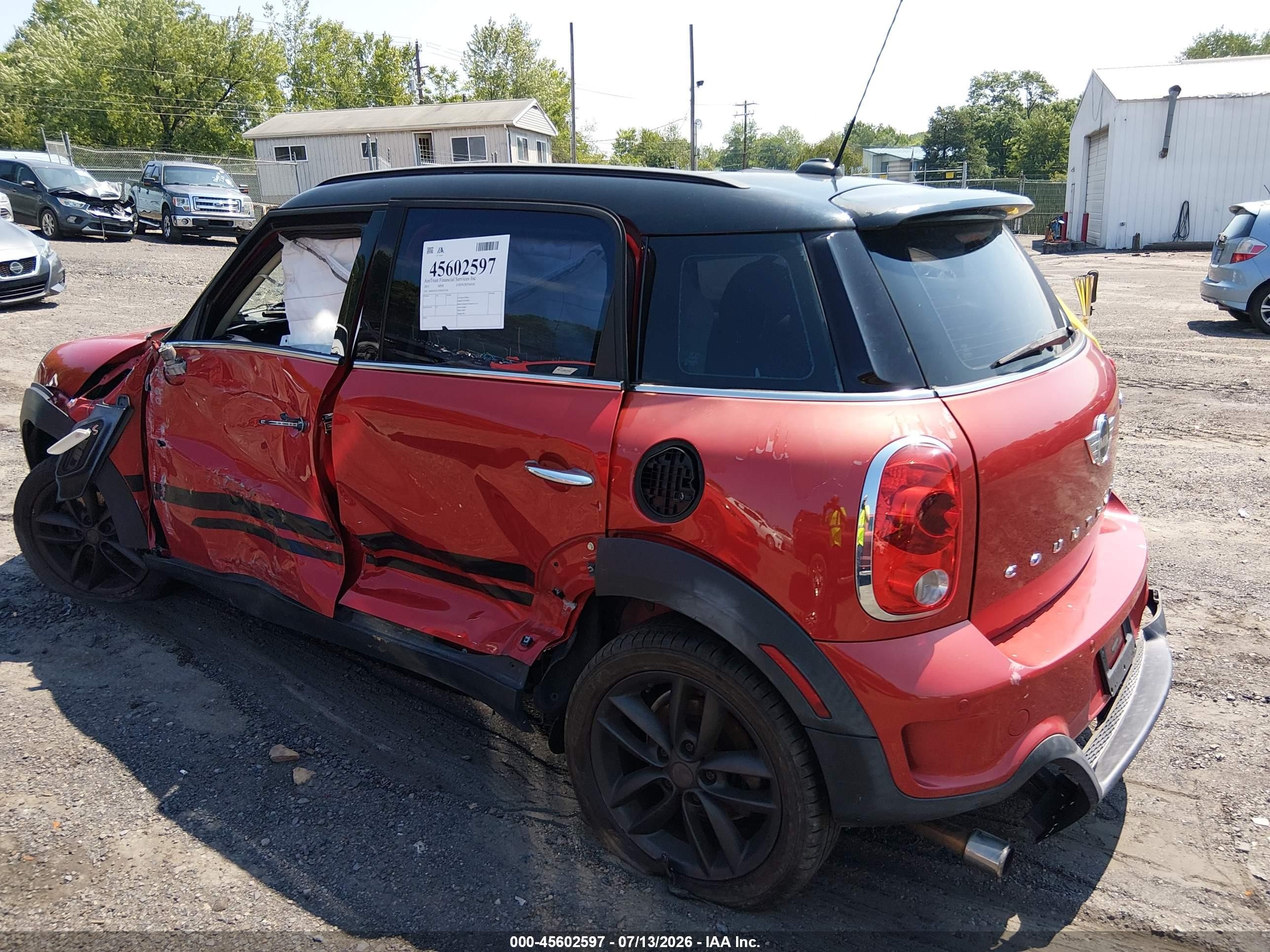 2013 Mini Countryman Cooper S Red vin: WMWZC3C59DWP23336