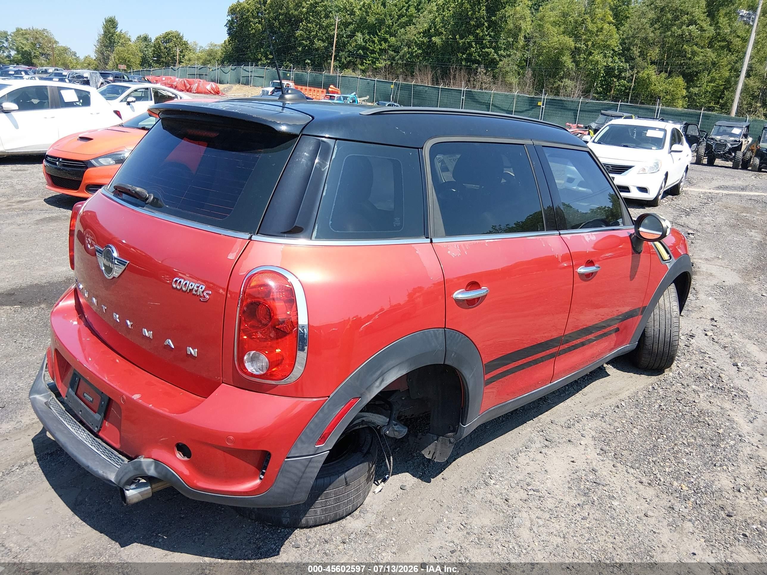 2013 Mini Countryman Cooper S Red vin: WMWZC3C59DWP23336