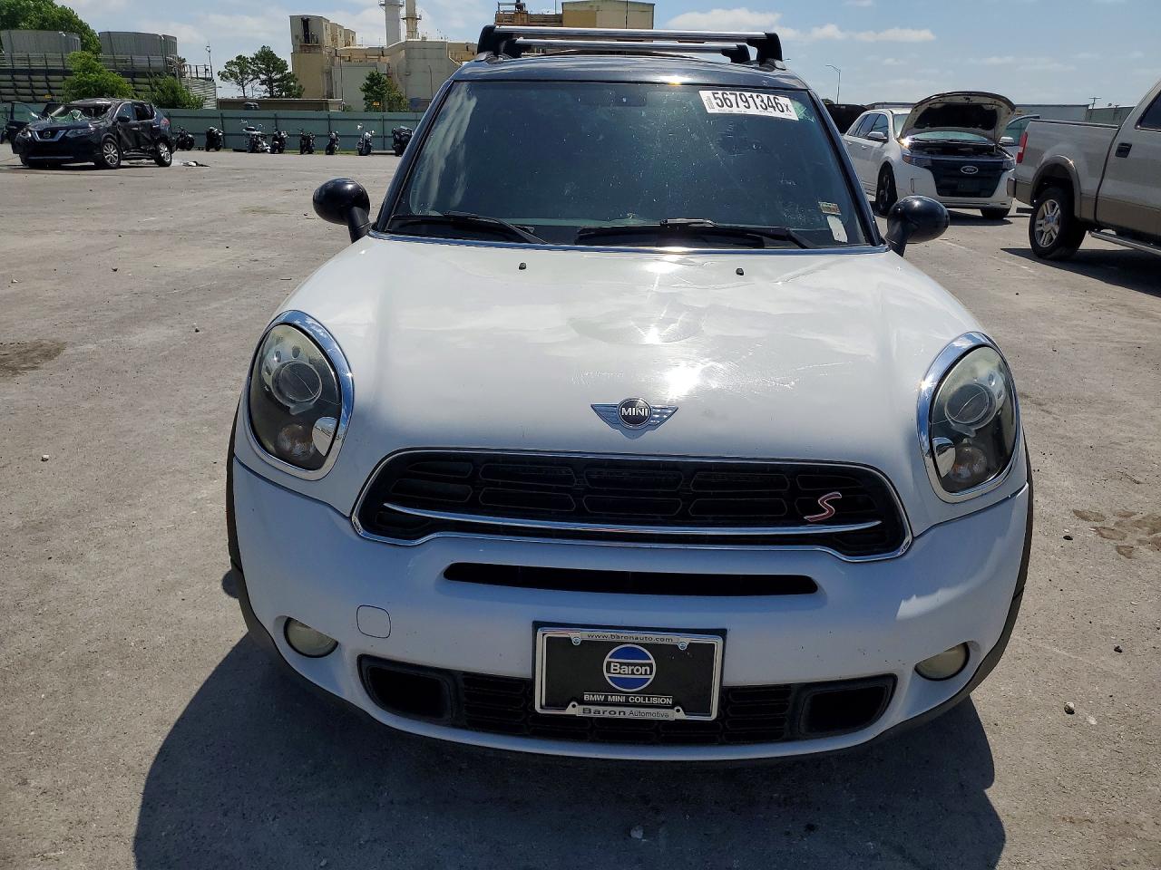 2015 Mini Cooper S Countryman White vin: WMWZC3C59FWT04356