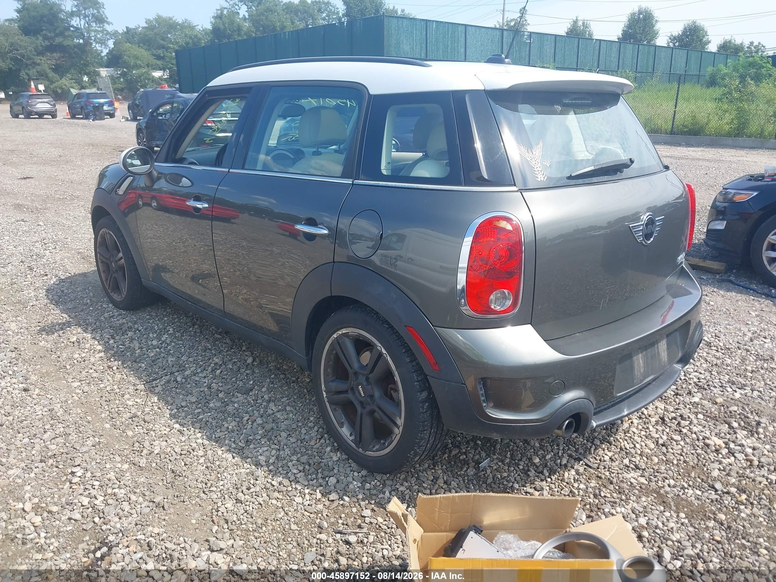 2012 Mini Cooper S Countryman   Gray vin: WMWZC3C5XCWL85458