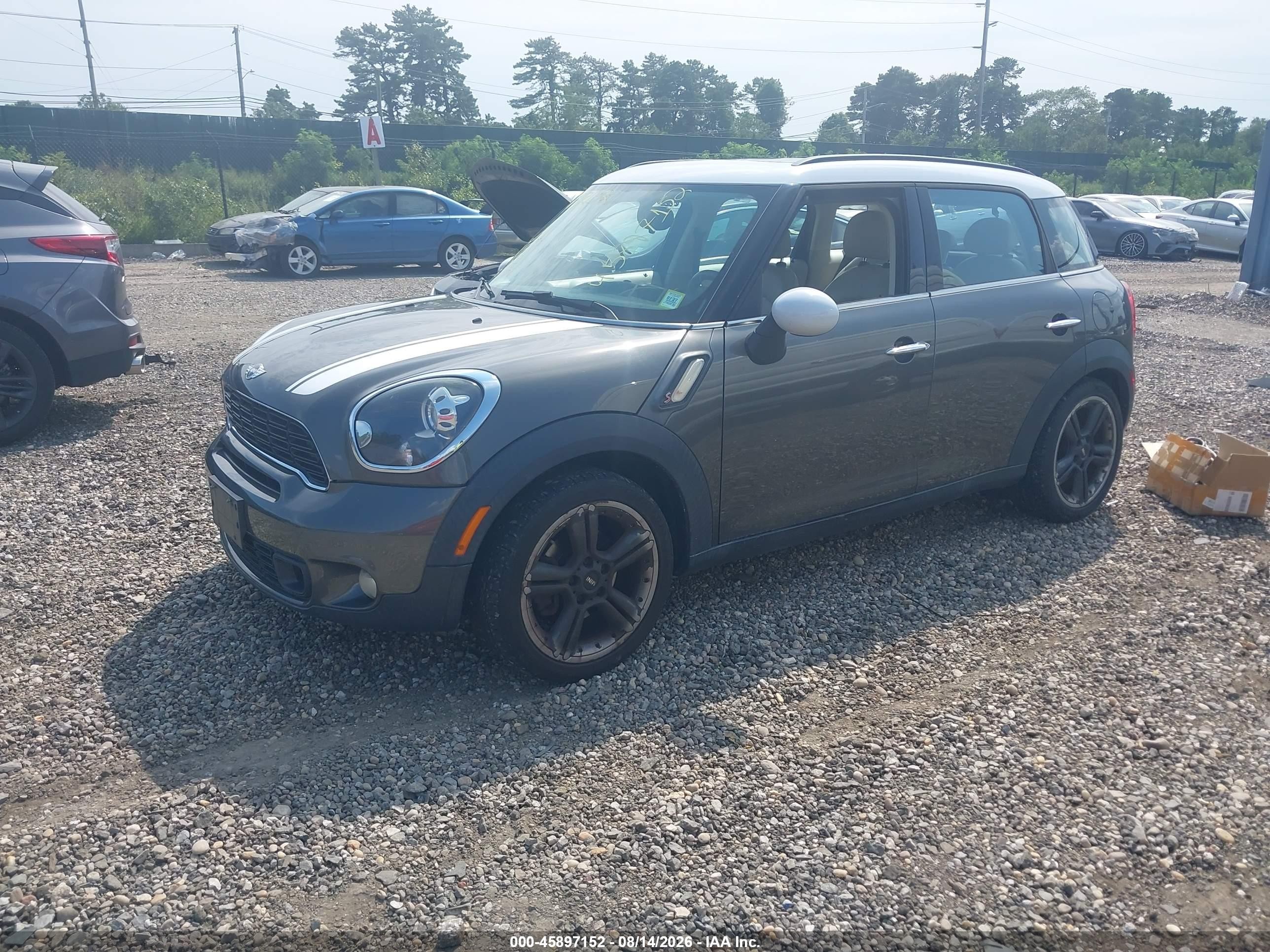 2012 Mini Cooper S Countryman   Gray vin: WMWZC3C5XCWL85458