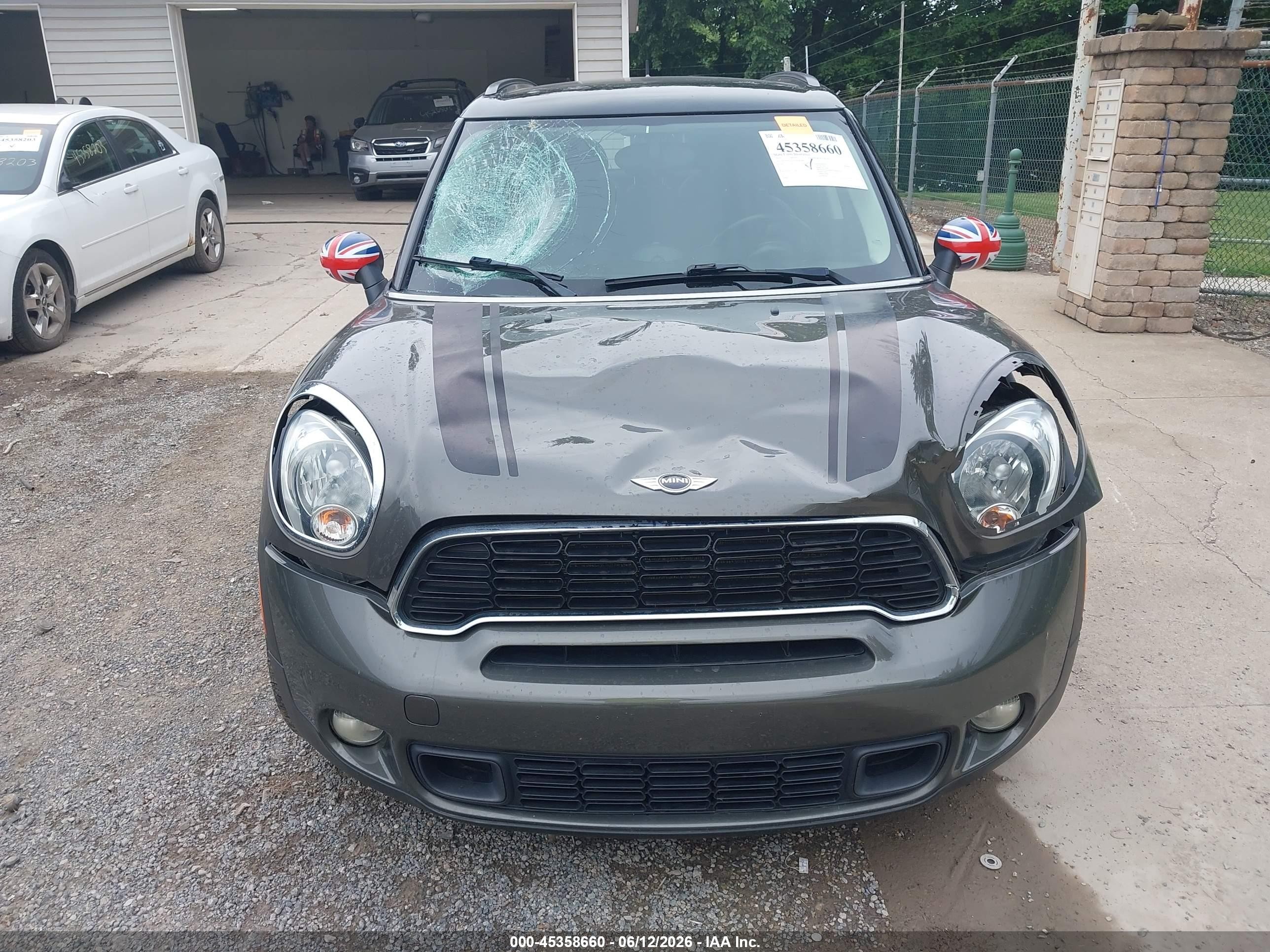 2012 Mini Cooper S Countryman   Gray vin: WMWZC3C5XCWL87680