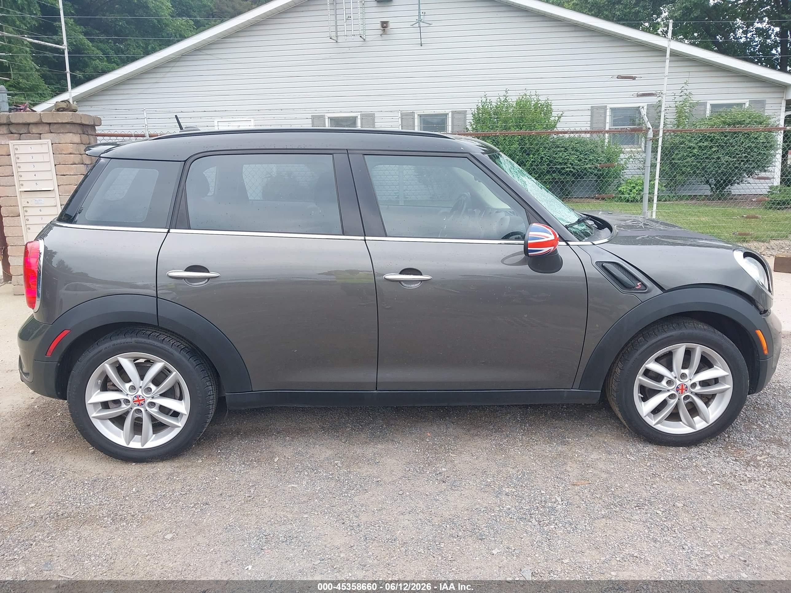 2012 Mini Cooper S Countryman   Gray vin: WMWZC3C5XCWL87680