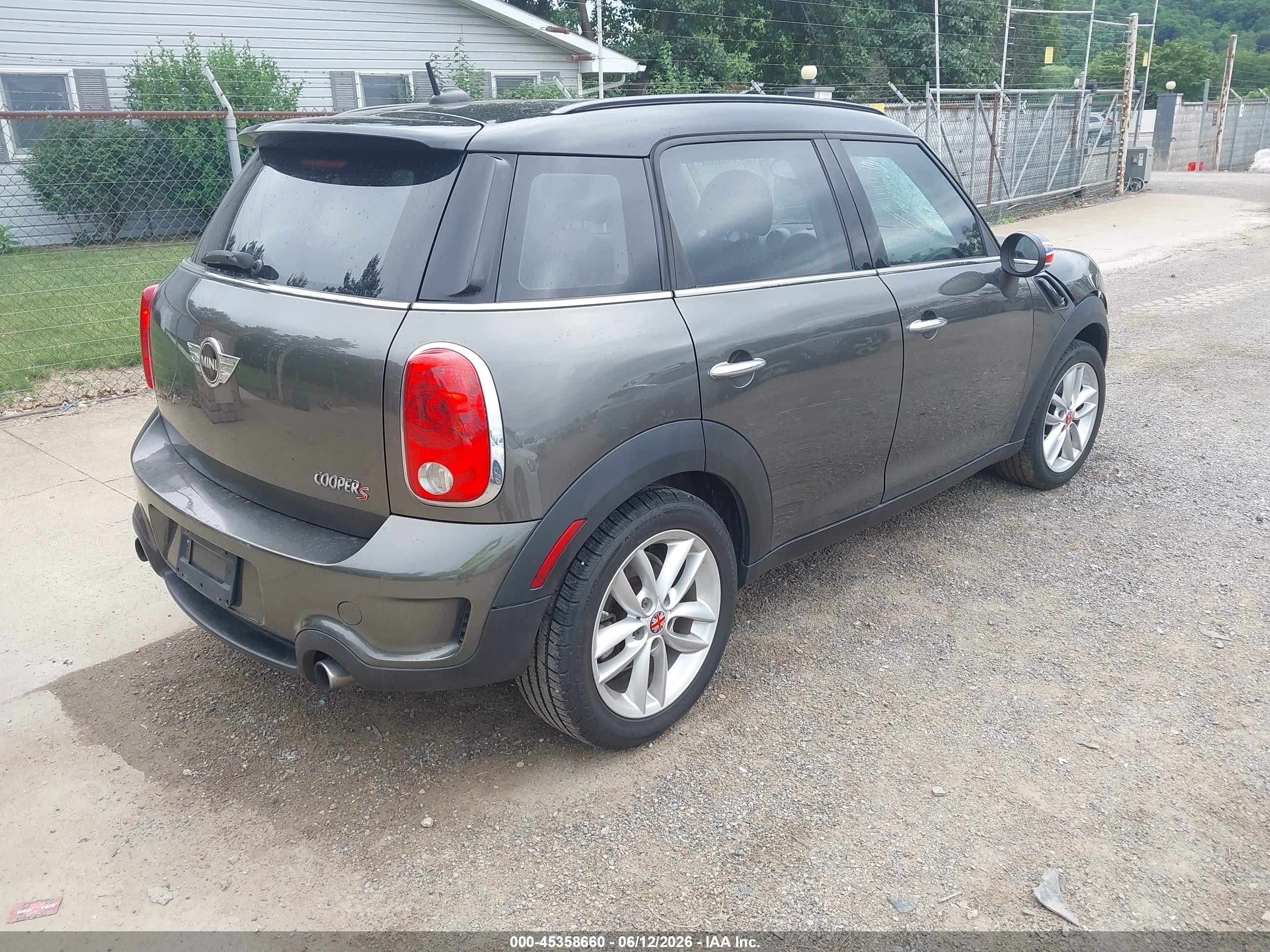 2012 Mini Cooper S Countryman   Gray vin: WMWZC3C5XCWL87680