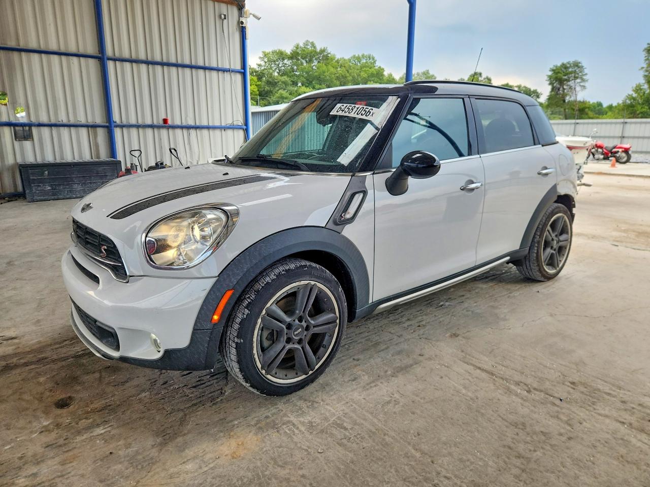 2015 Mini Cooper S Countryman White vin: WMWZC3C5XFWT03264