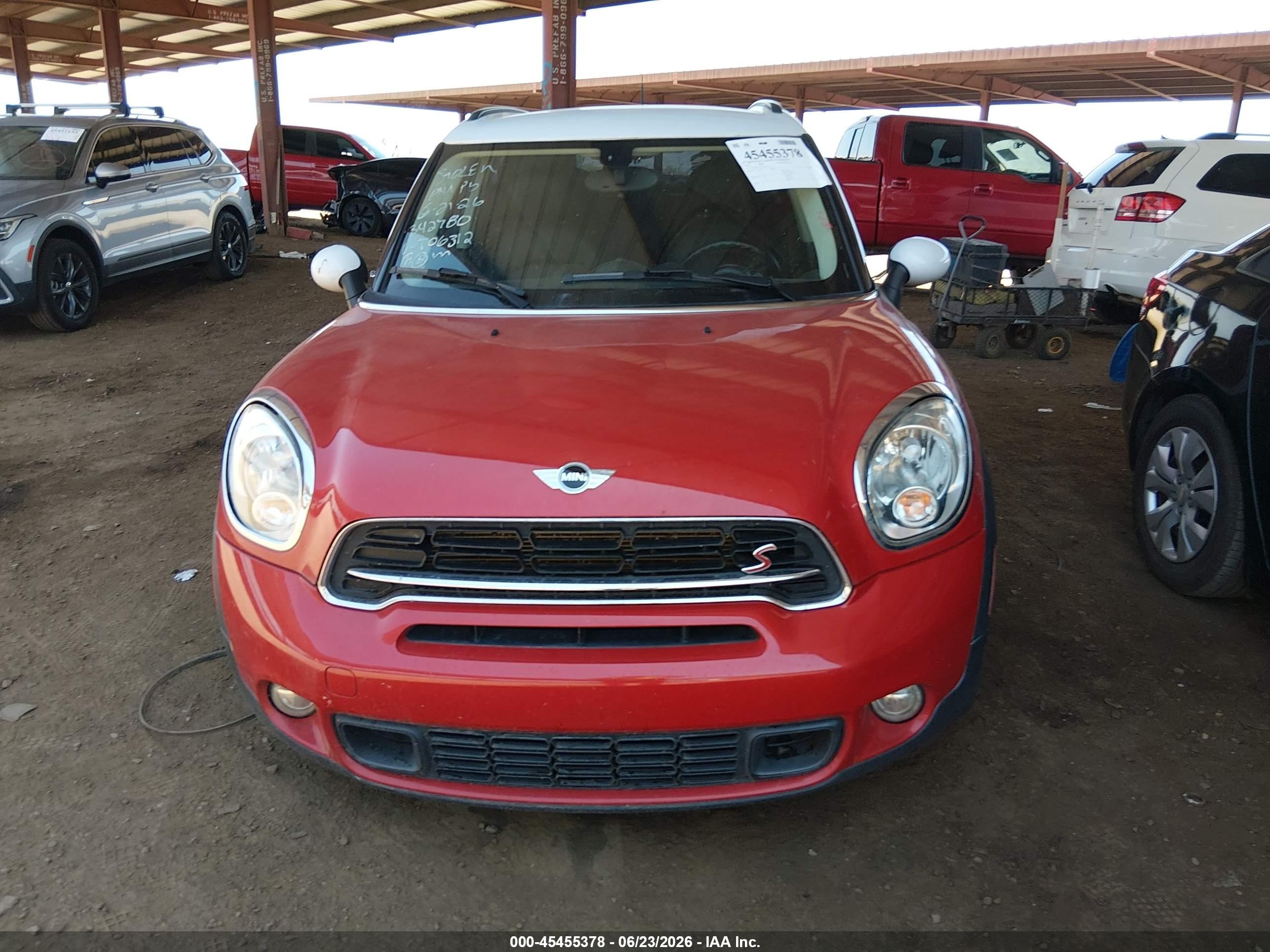 2015 Mini Countryman Cooper S Красный vin: WMWZC3C5XFWT06312