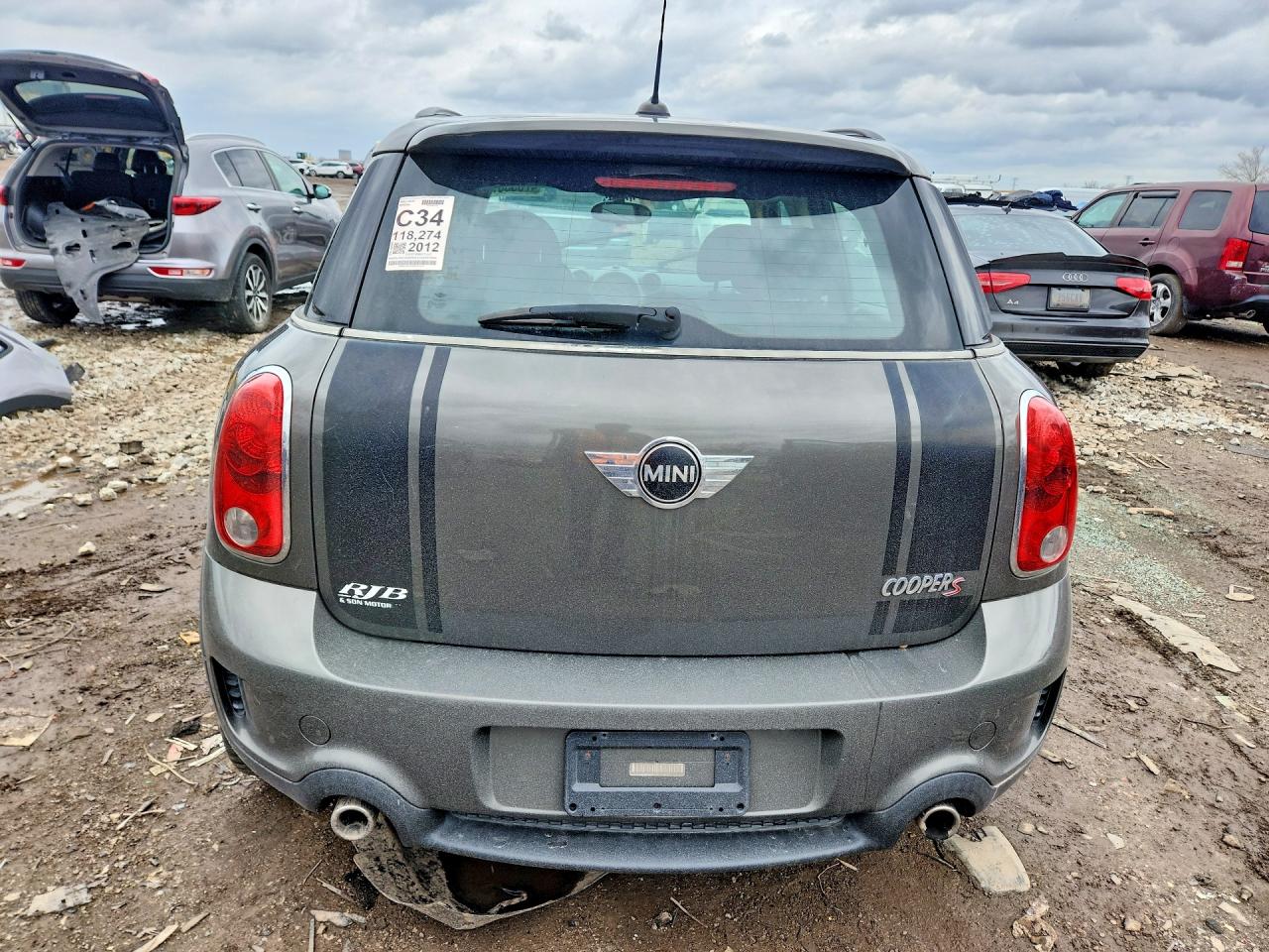 2012 Mini Cooper S Countryman Gray vin: WMWZC5C50CWL58040