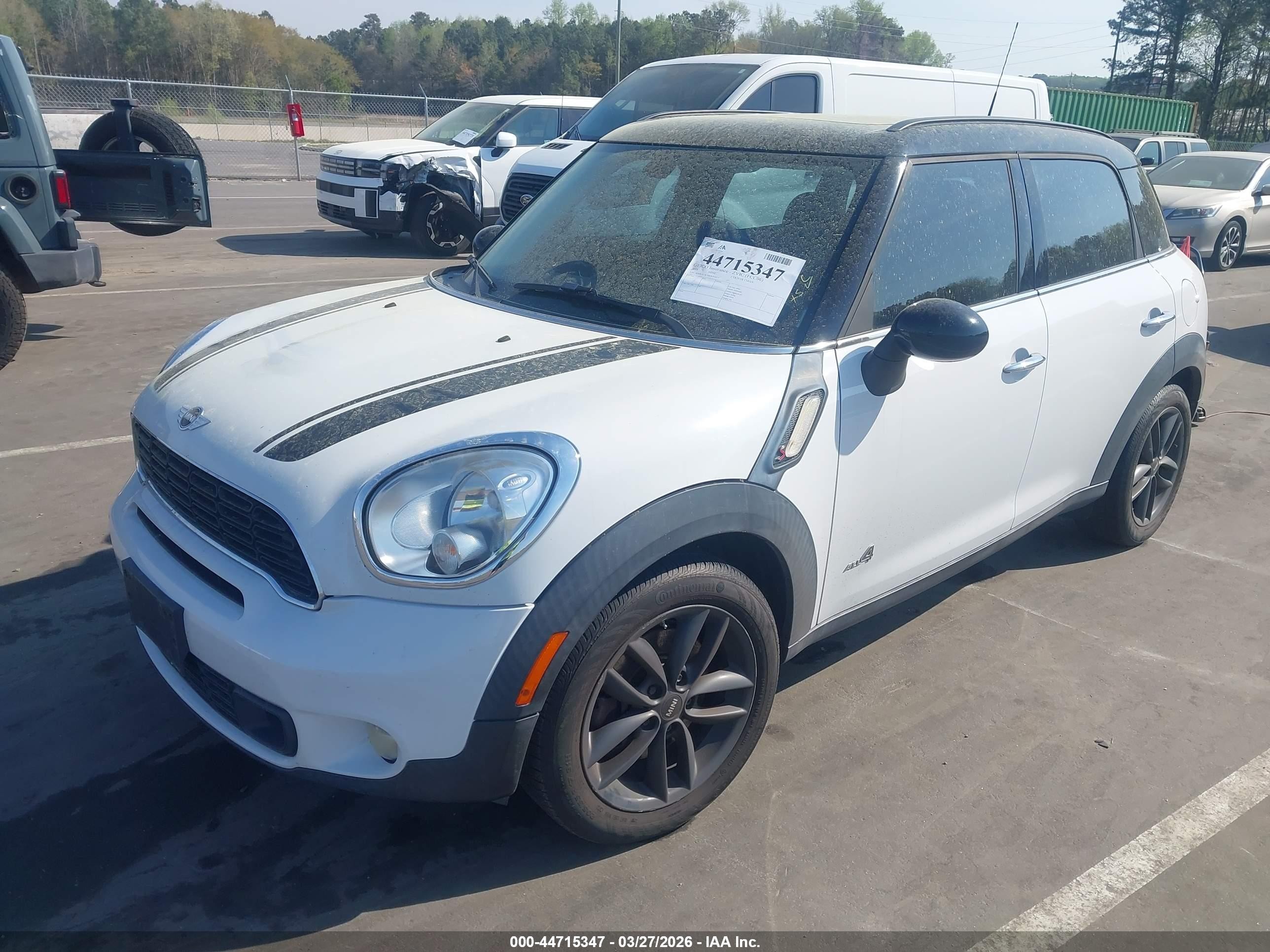 2014 Mini Countryman Cooper S White vin: WMWZC5C50EWP36974