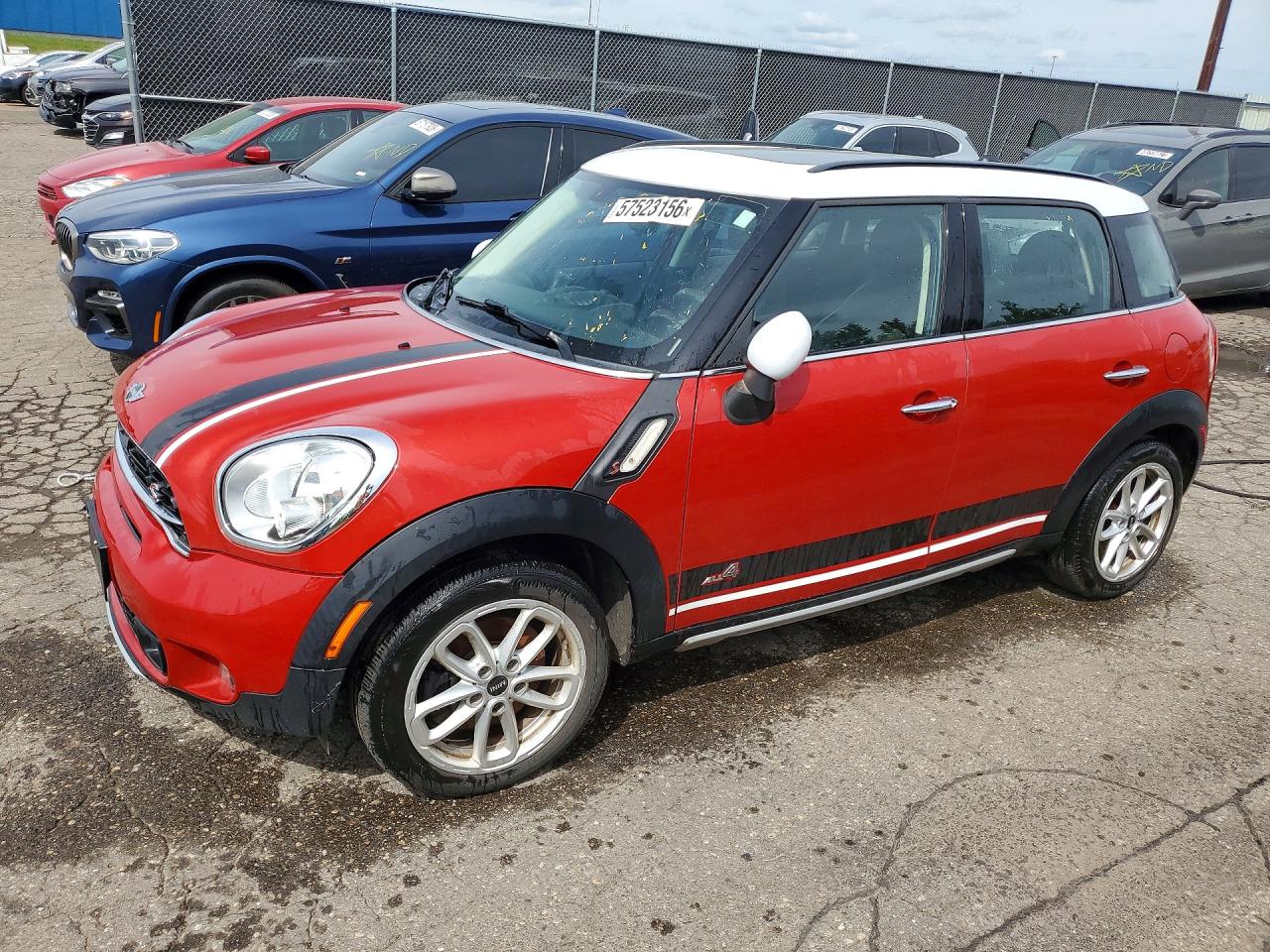 2015 Mini Cooper S Countryman Красный vin: WMWZC5C50FWP44607