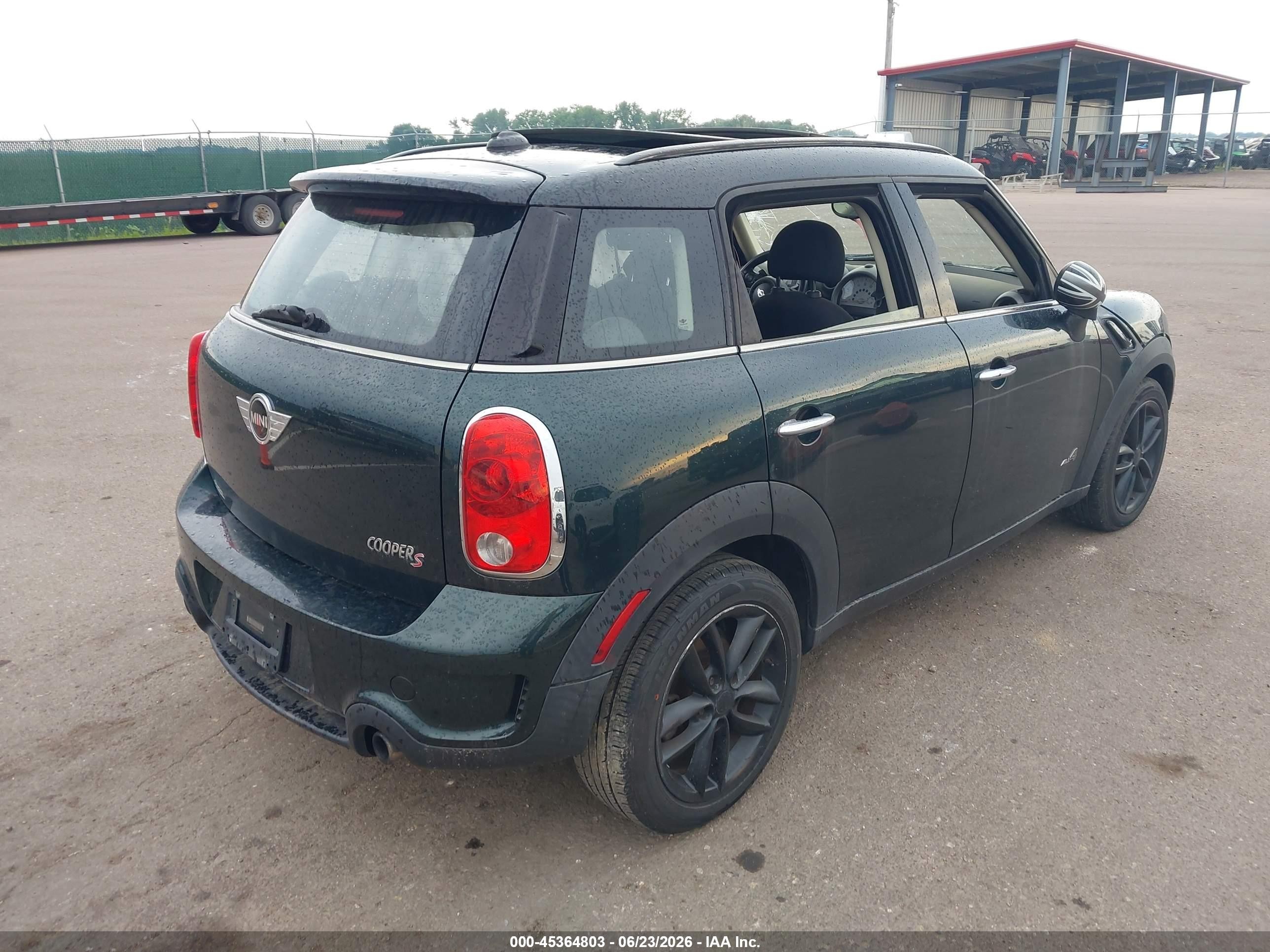 2011 Mini Cooper S Countryman   Green vin: WMWZC5C51BWL54013