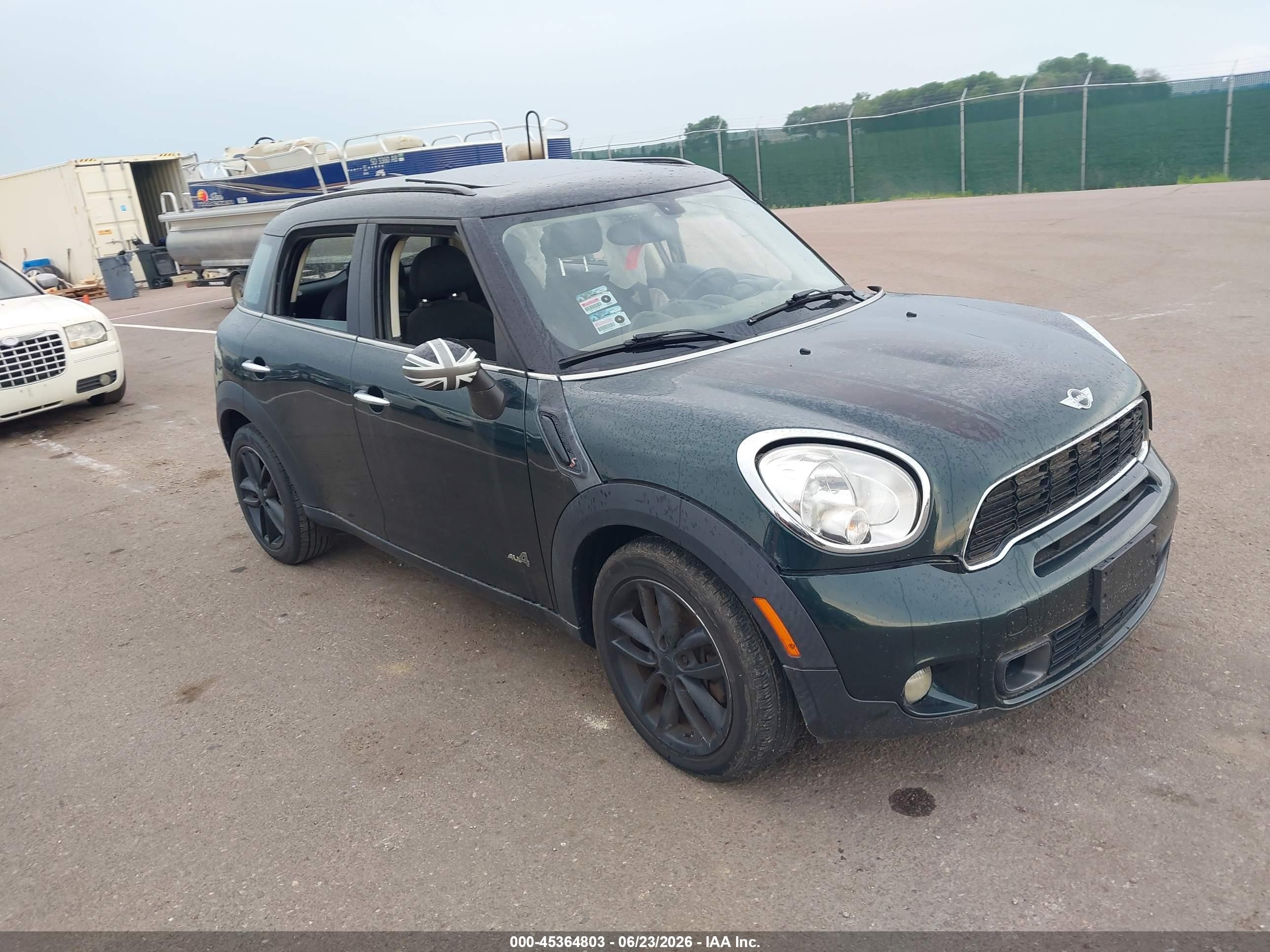 2011 Mini Cooper S Countryman   Green vin: WMWZC5C51BWL54013