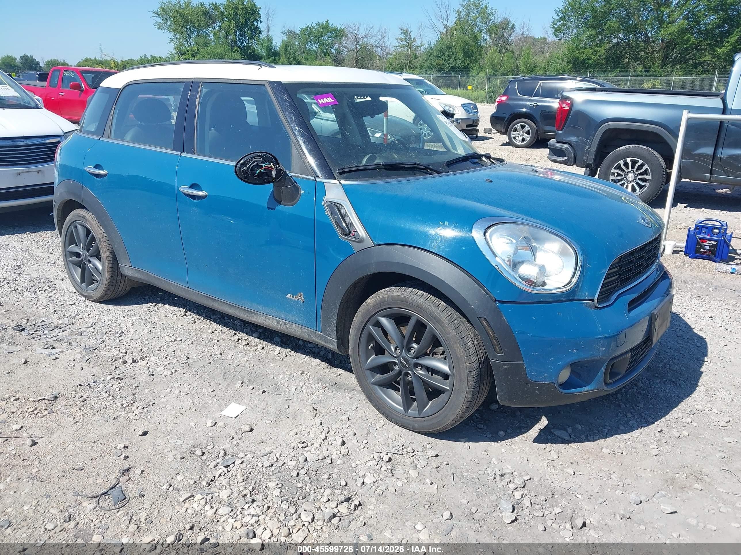 2011 Mini Cooper S Countryman   Blue vin: WMWZC5C51BWM10757