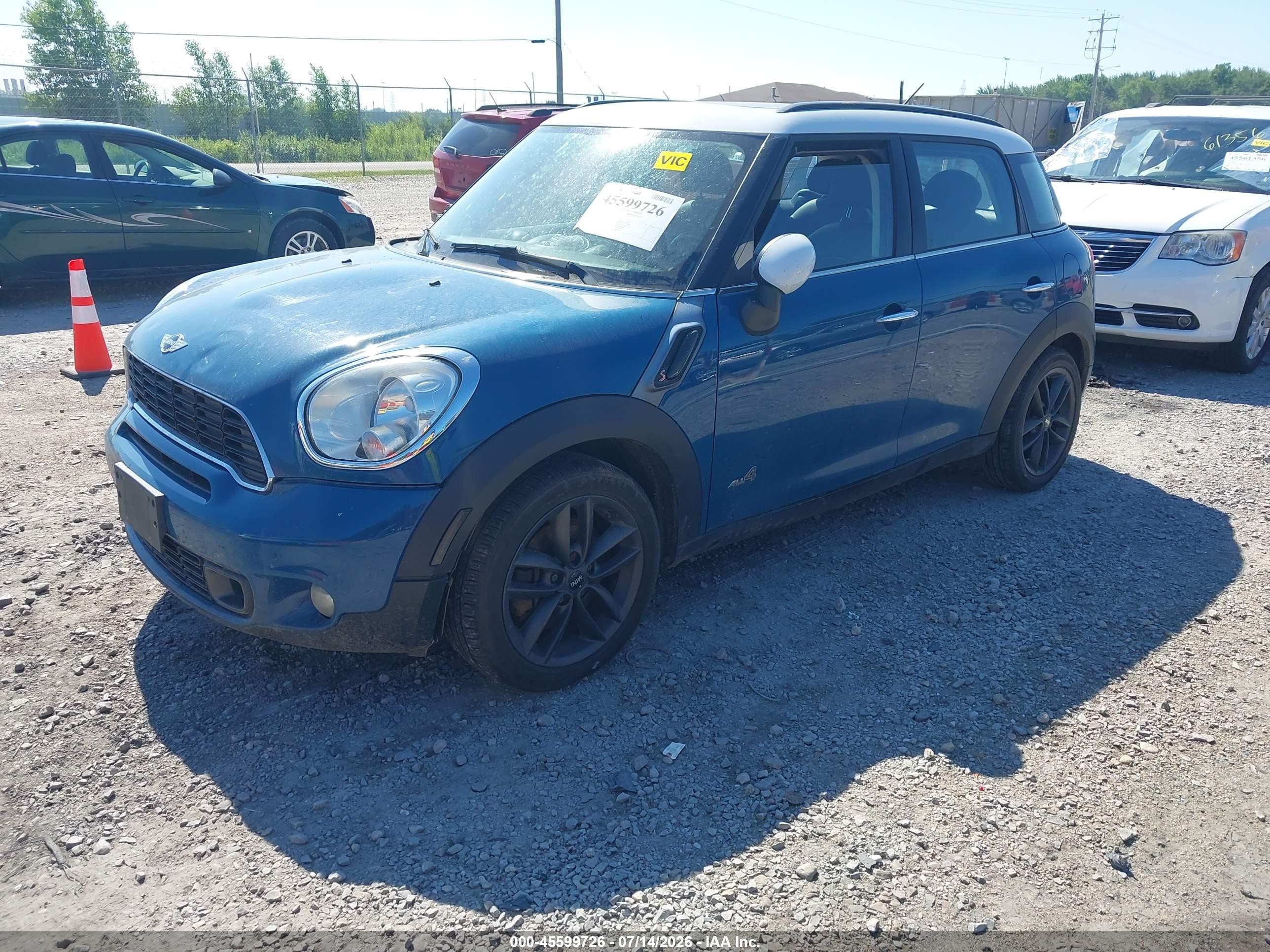 2011 Mini Cooper S Countryman   Blue vin: WMWZC5C51BWM10757