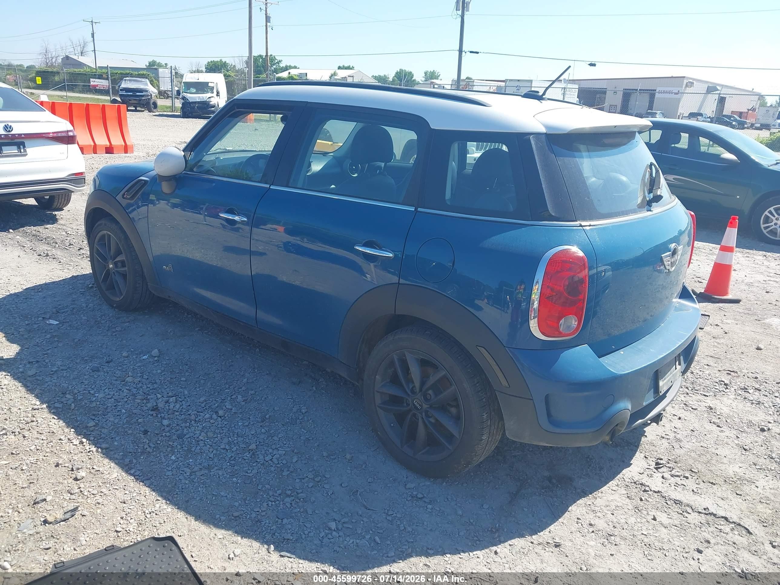 2011 Mini Cooper S Countryman   Blue vin: WMWZC5C51BWM10757