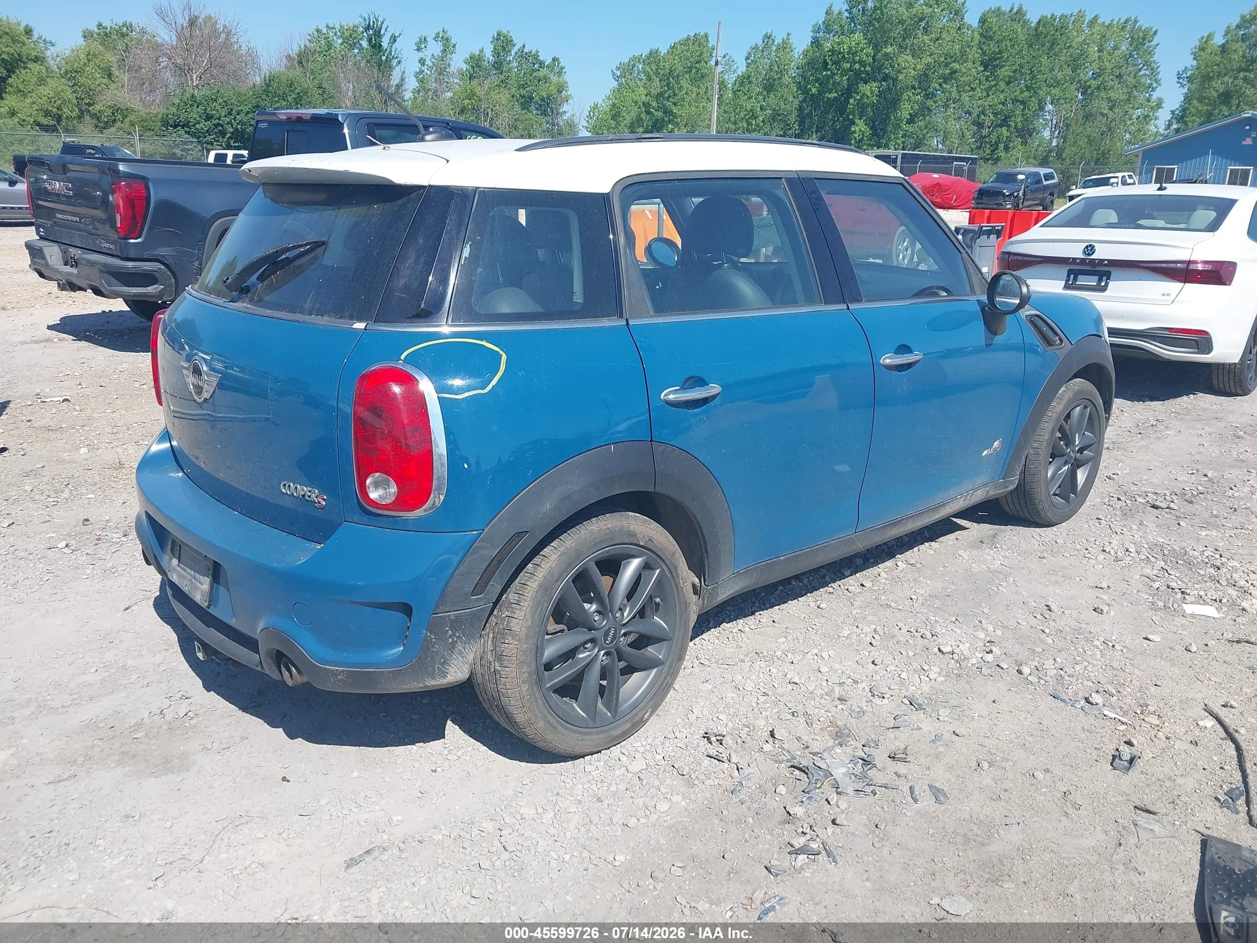 2011 Mini Cooper S Countryman   Blue vin: WMWZC5C51BWM10757