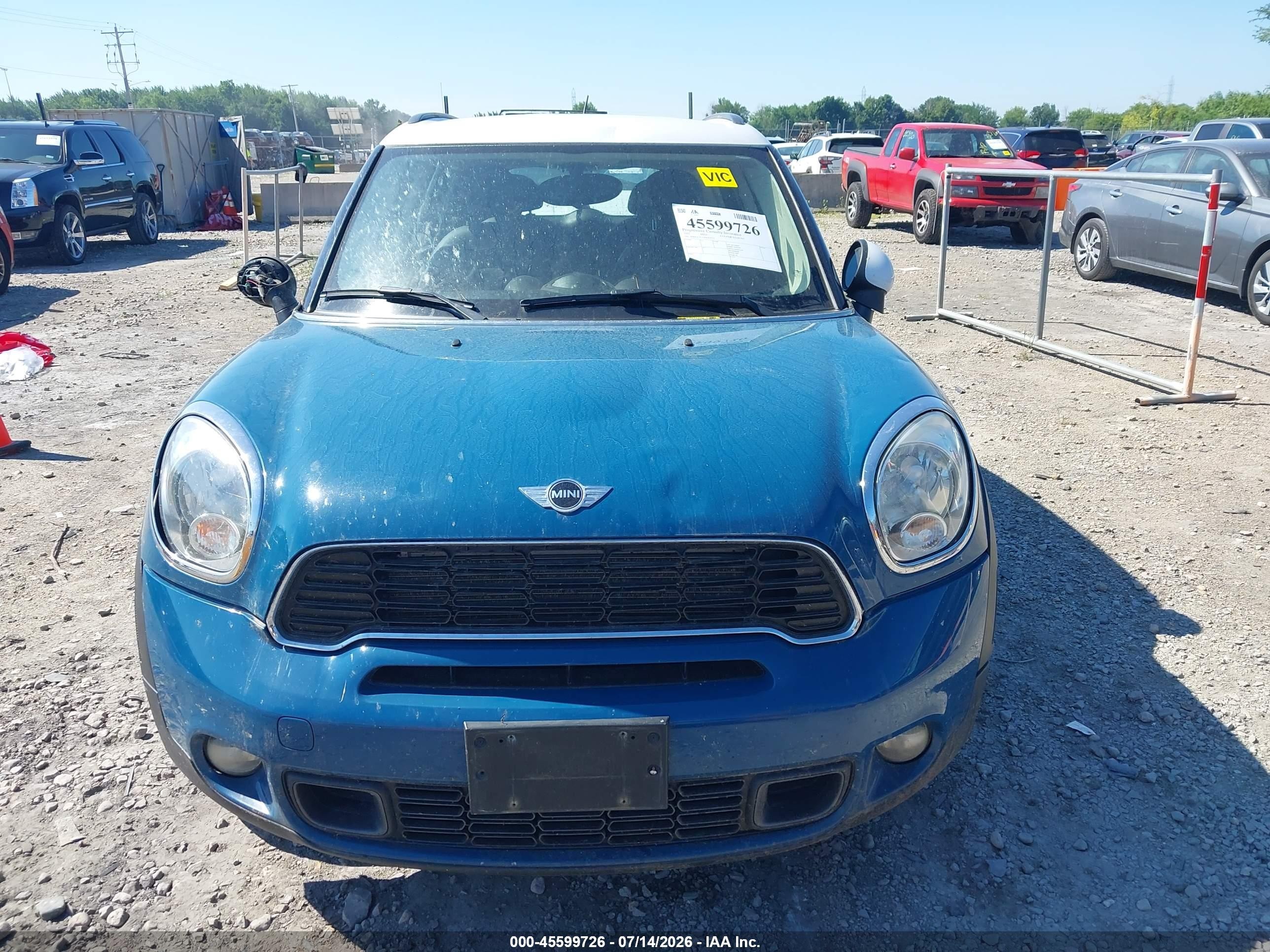 2011 Mini Cooper S Countryman   Blue vin: WMWZC5C51BWM10757
